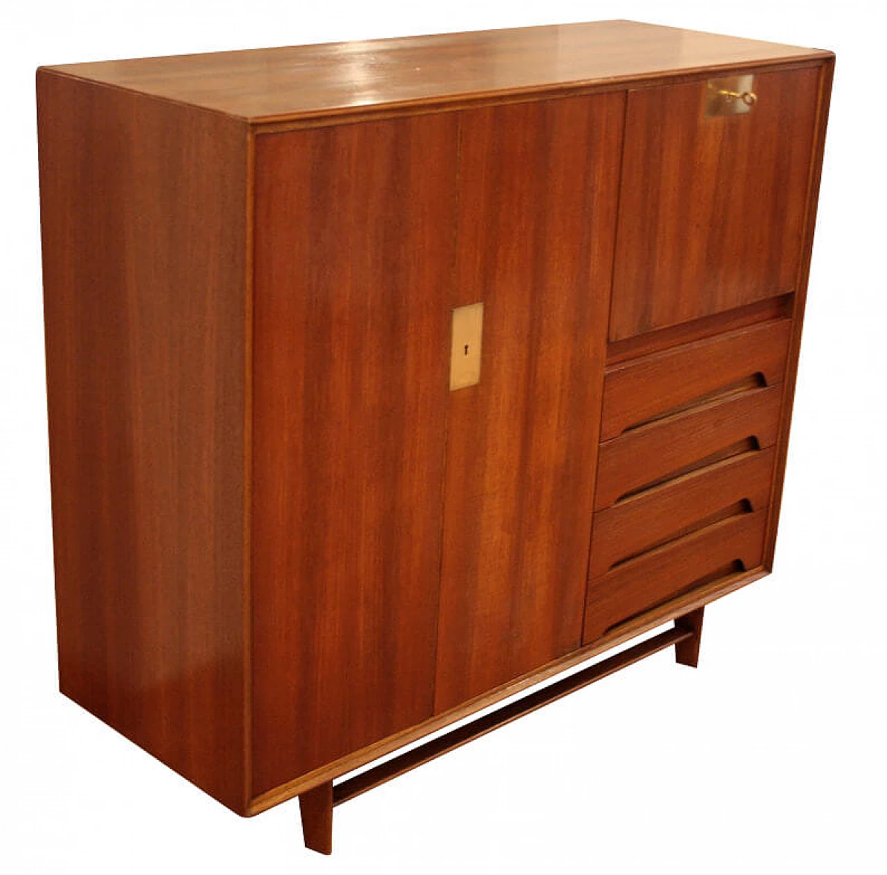 Edmondo Palutari sideboard in teak and brass, 1950s 1332141