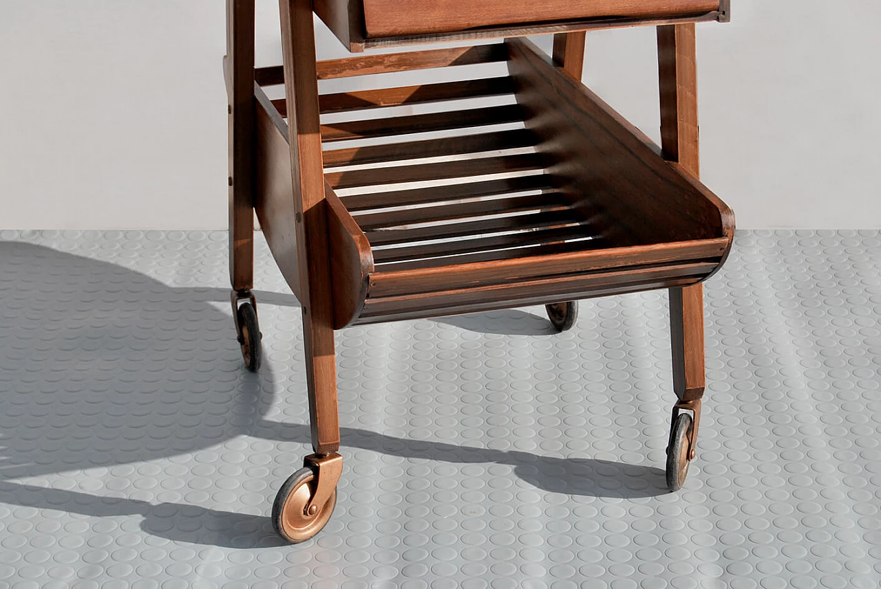 Teak sewing cart, 1960s 1337627