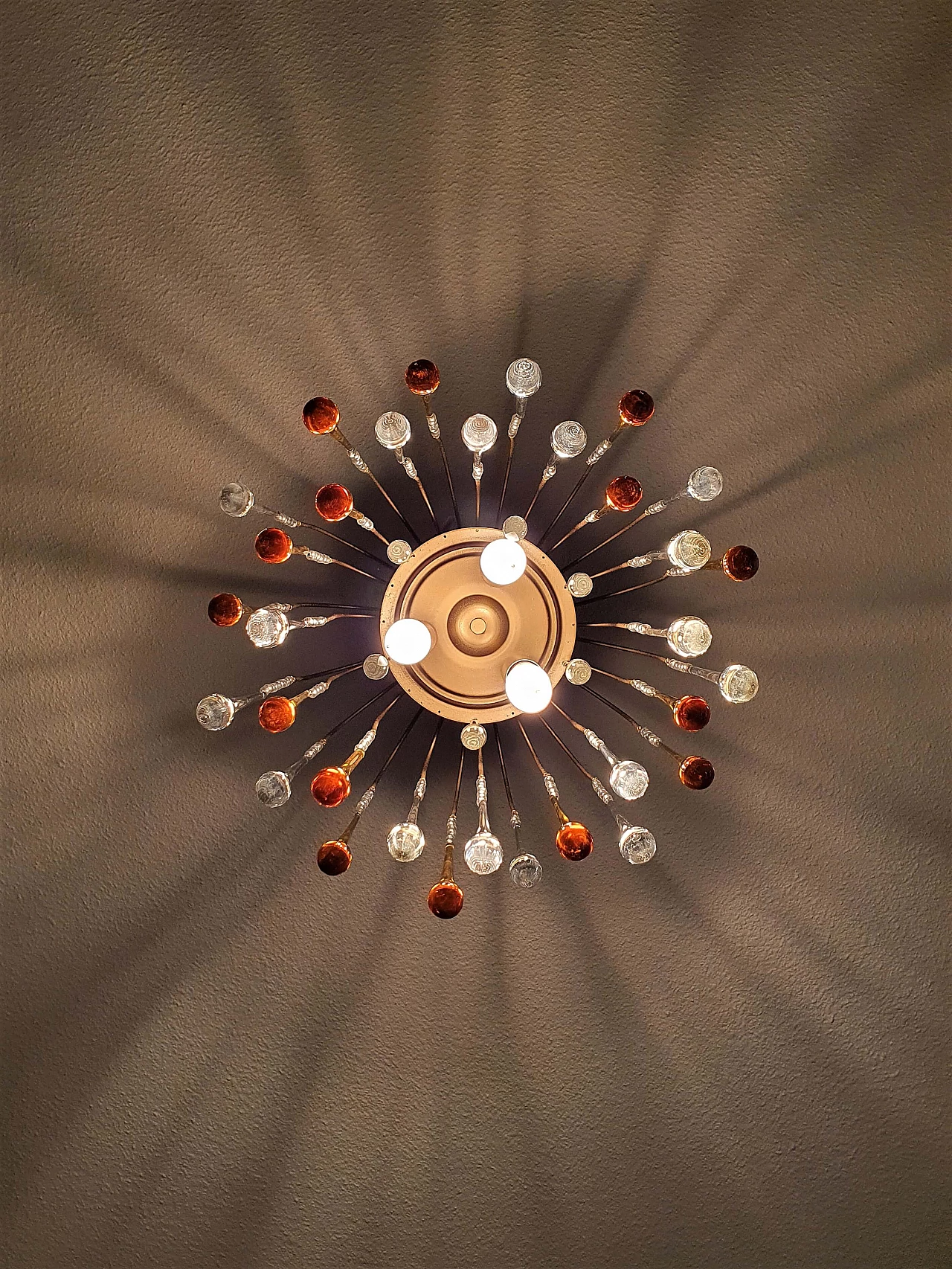 Paolo Venini style Murano glass drop chandelier, 1950s 1339841