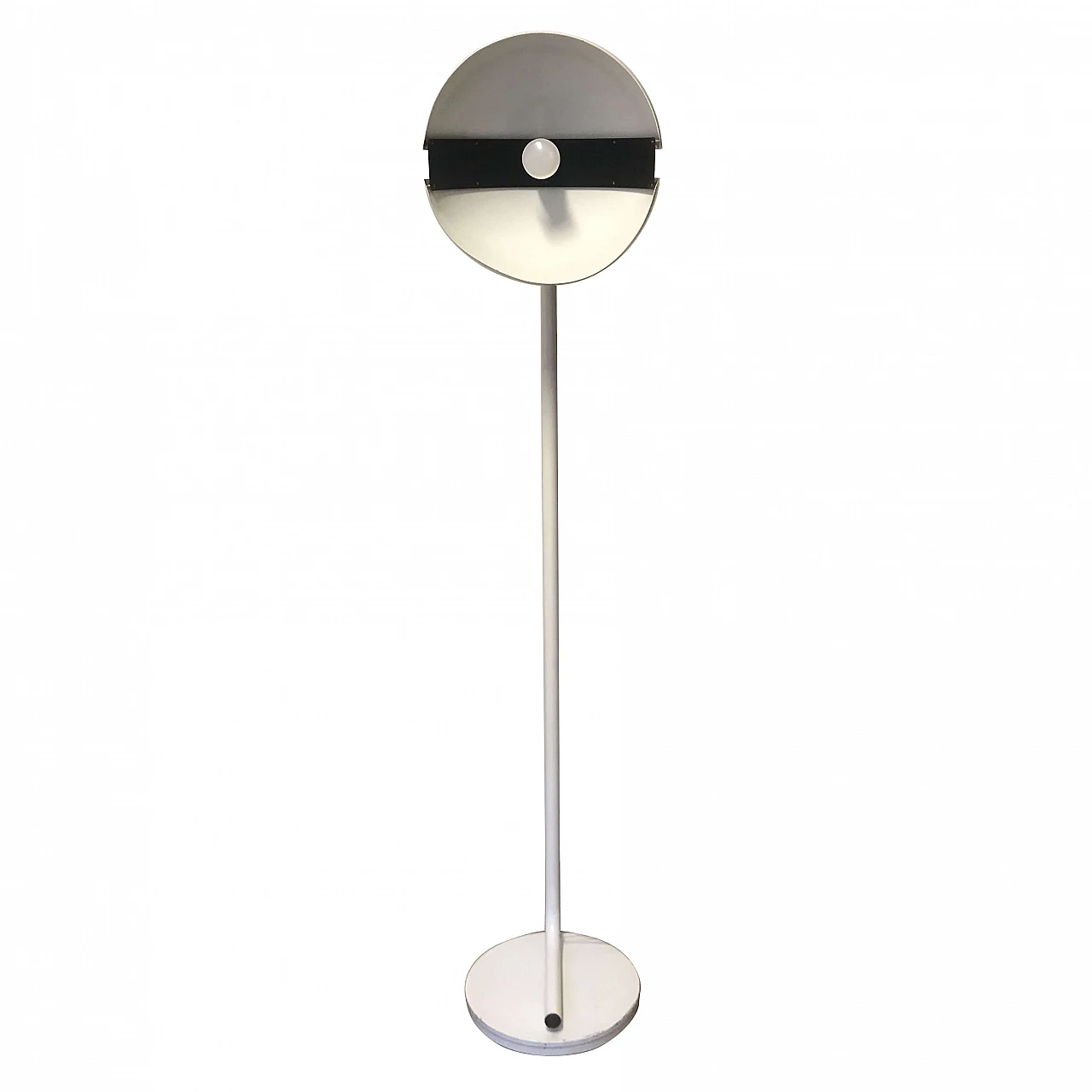 White metal floor lamp, 1970s 1340940