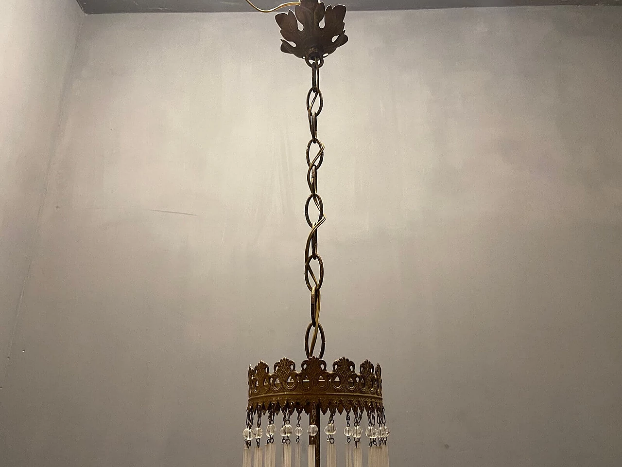 Murano glass Art Nouveau chandelier, 1940s 1341067