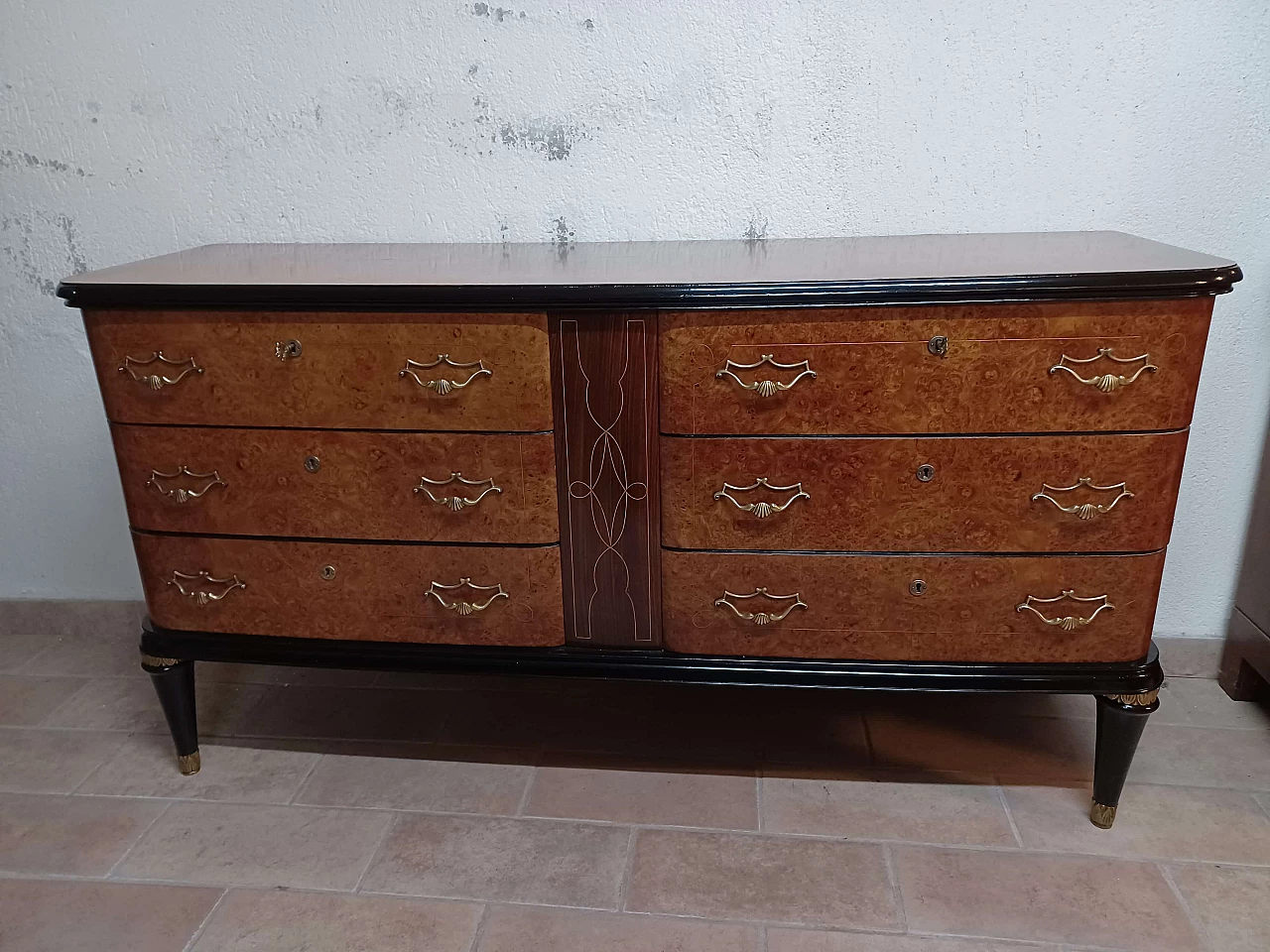 Art Deco chest of drawers with 6 drawers, 1930s 1343169