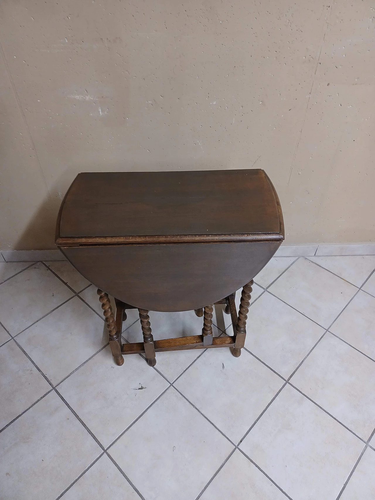 English folding oak coffee table, late 19th century 1343249