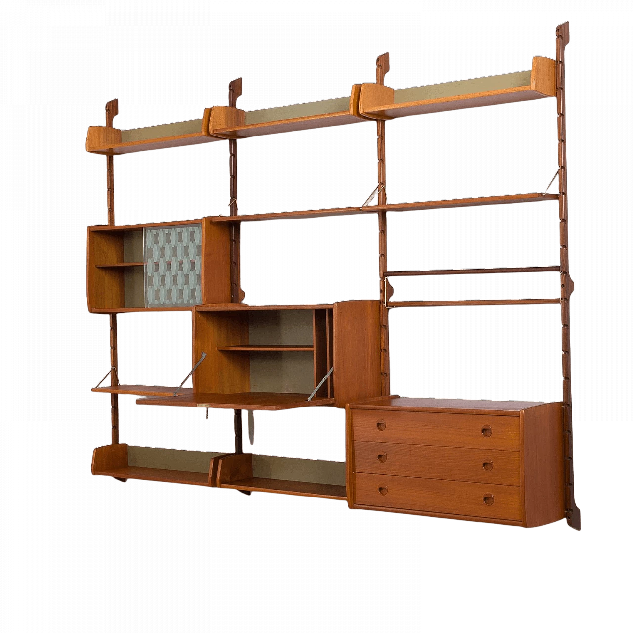 Ergo modular wall unit in teak by John Texmon and Einar Blindheim for Blindheim Møbelfabrikk, 60s 1343339