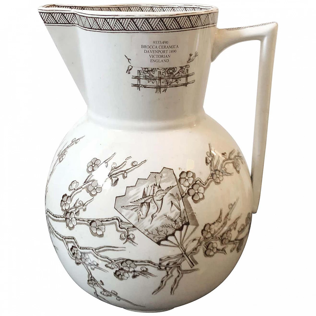 Victorian jug in ceramic by Davenport, 19th century 1344255