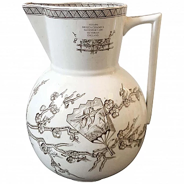 Victorian jug in ceramic by Davenport, 19th century