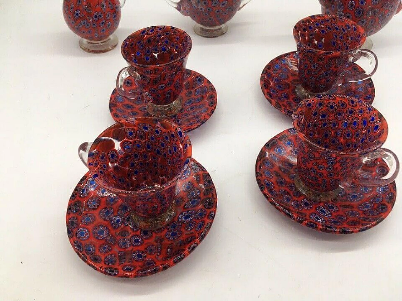 Coffee set in Murano glass, 70s 1354100