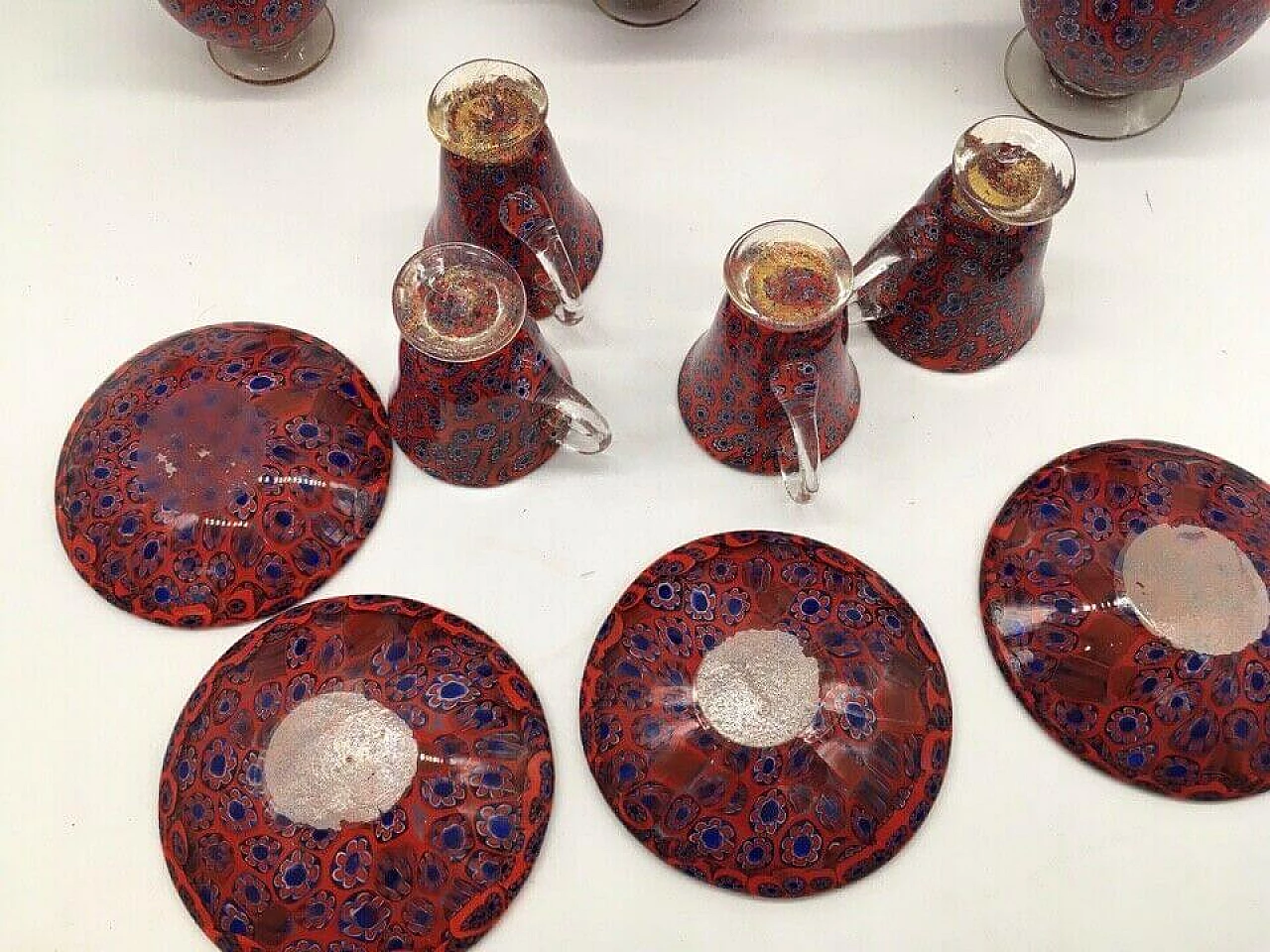 Coffee set in Murano glass, 70s 1354103