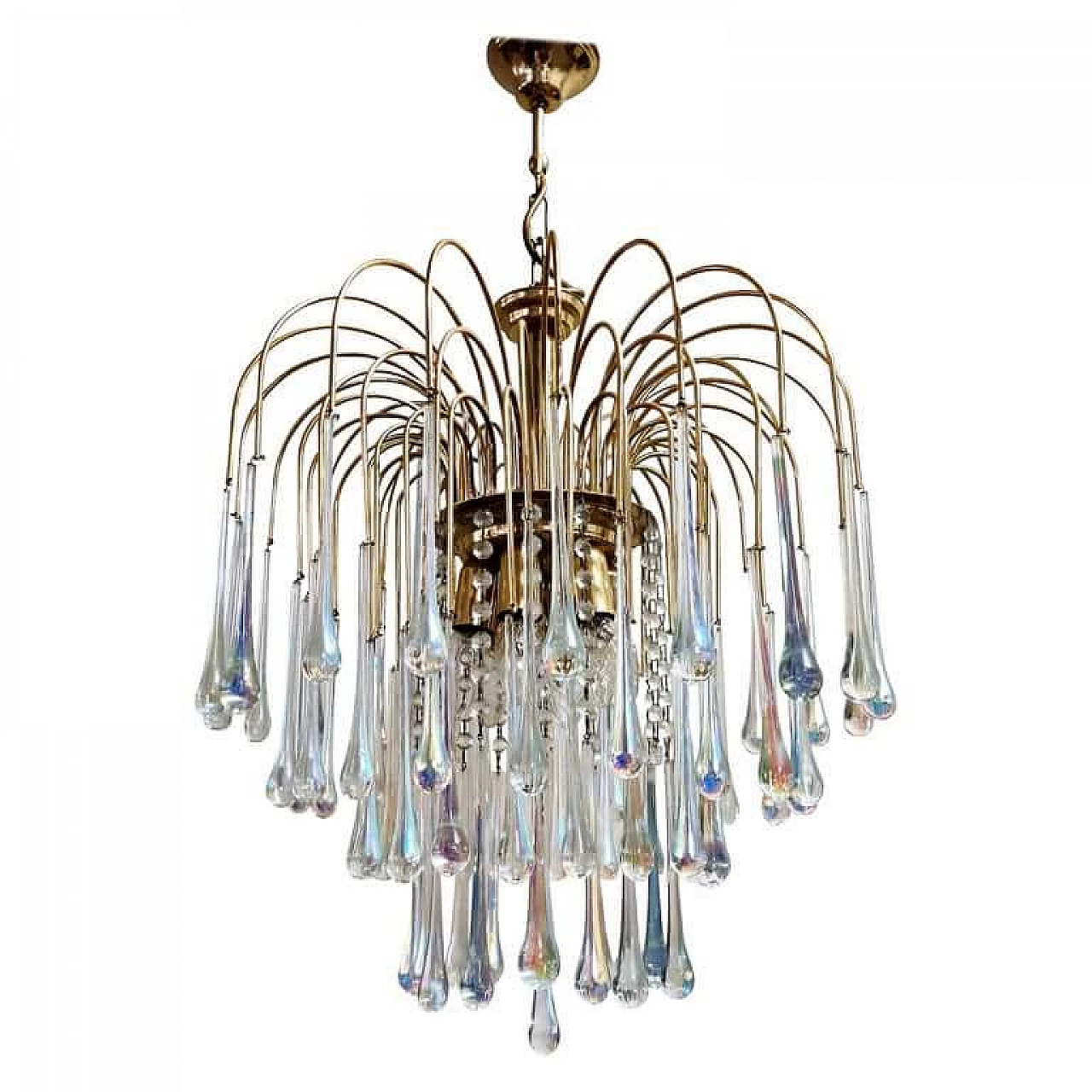 Drop-shaped chandelier by Paolo Venini for Murano, 1970s 1356303