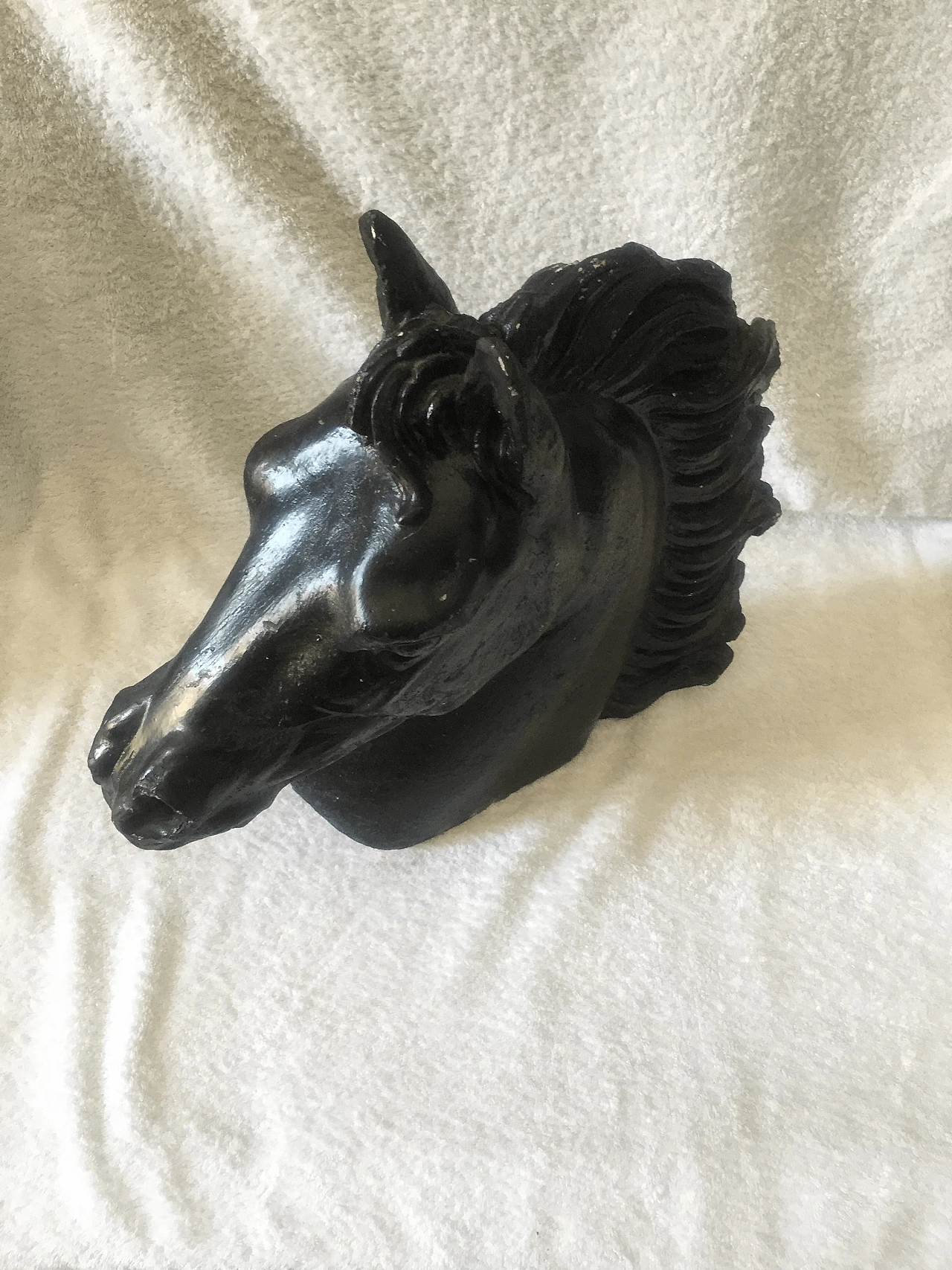 Neoclassical sculpture of horse in plaster, 50s 1357130