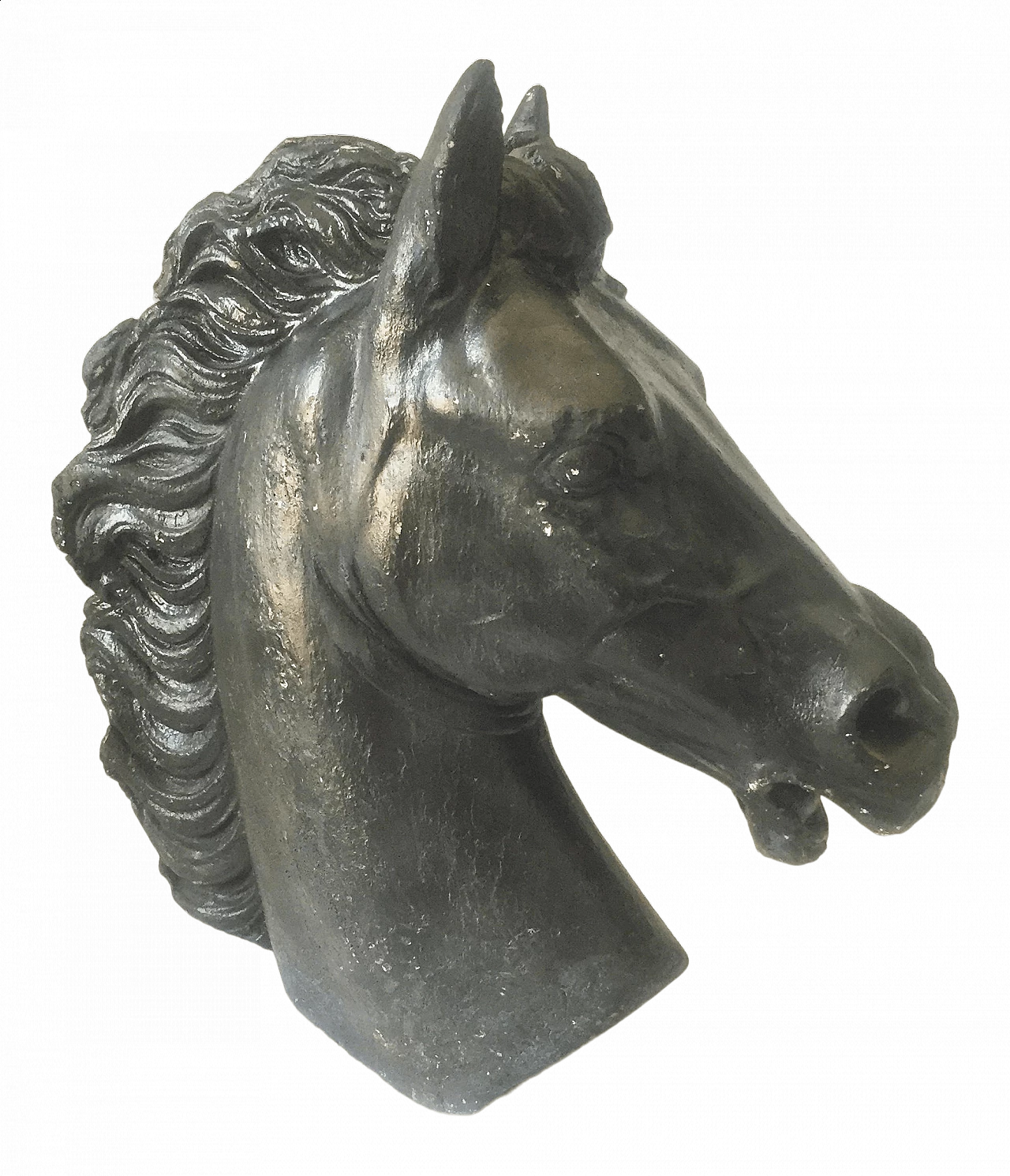 Neoclassical sculpture of horse in plaster, 50s 1357137