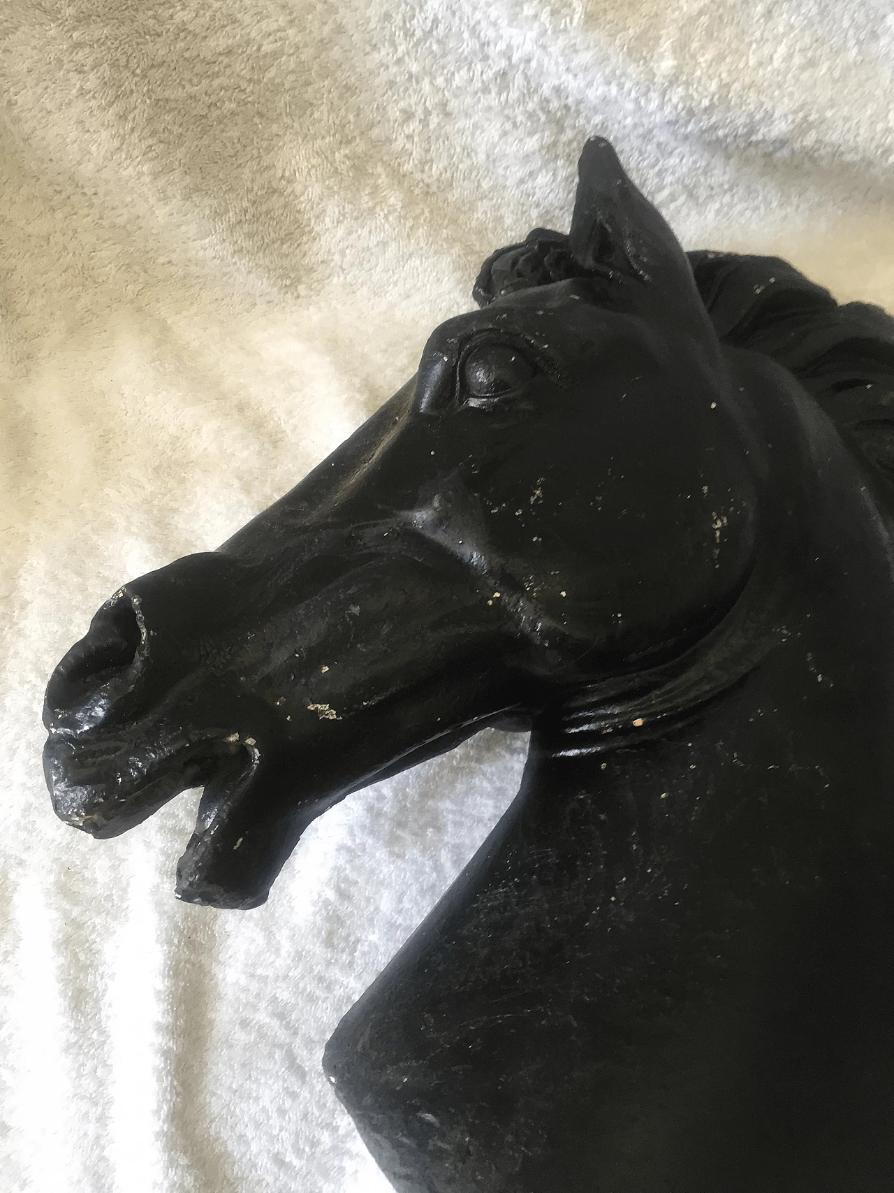 Neoclassical sculpture of horse in plaster, 50s 1357141