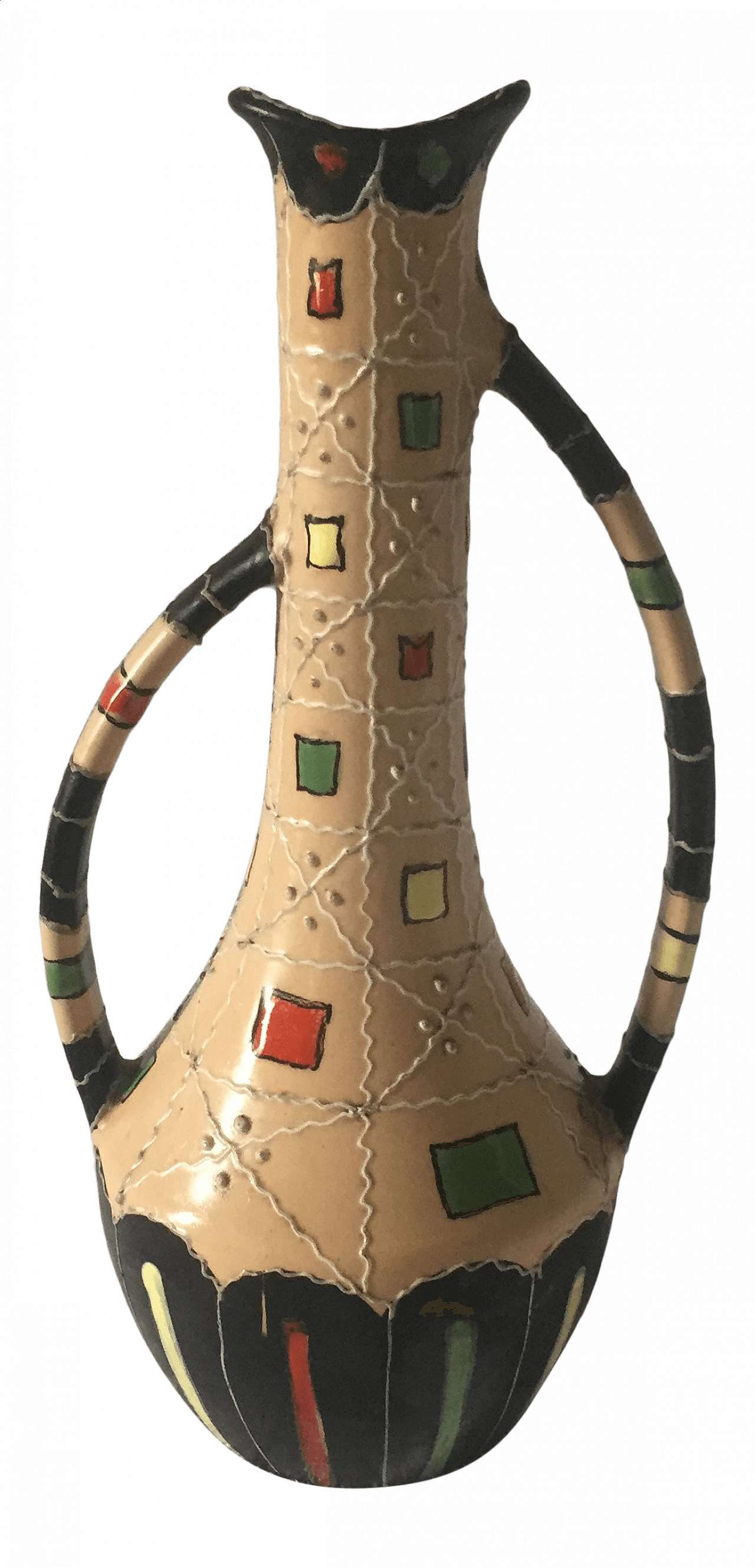 Polychrome majolica jug from Deruta, 1940s 1365094