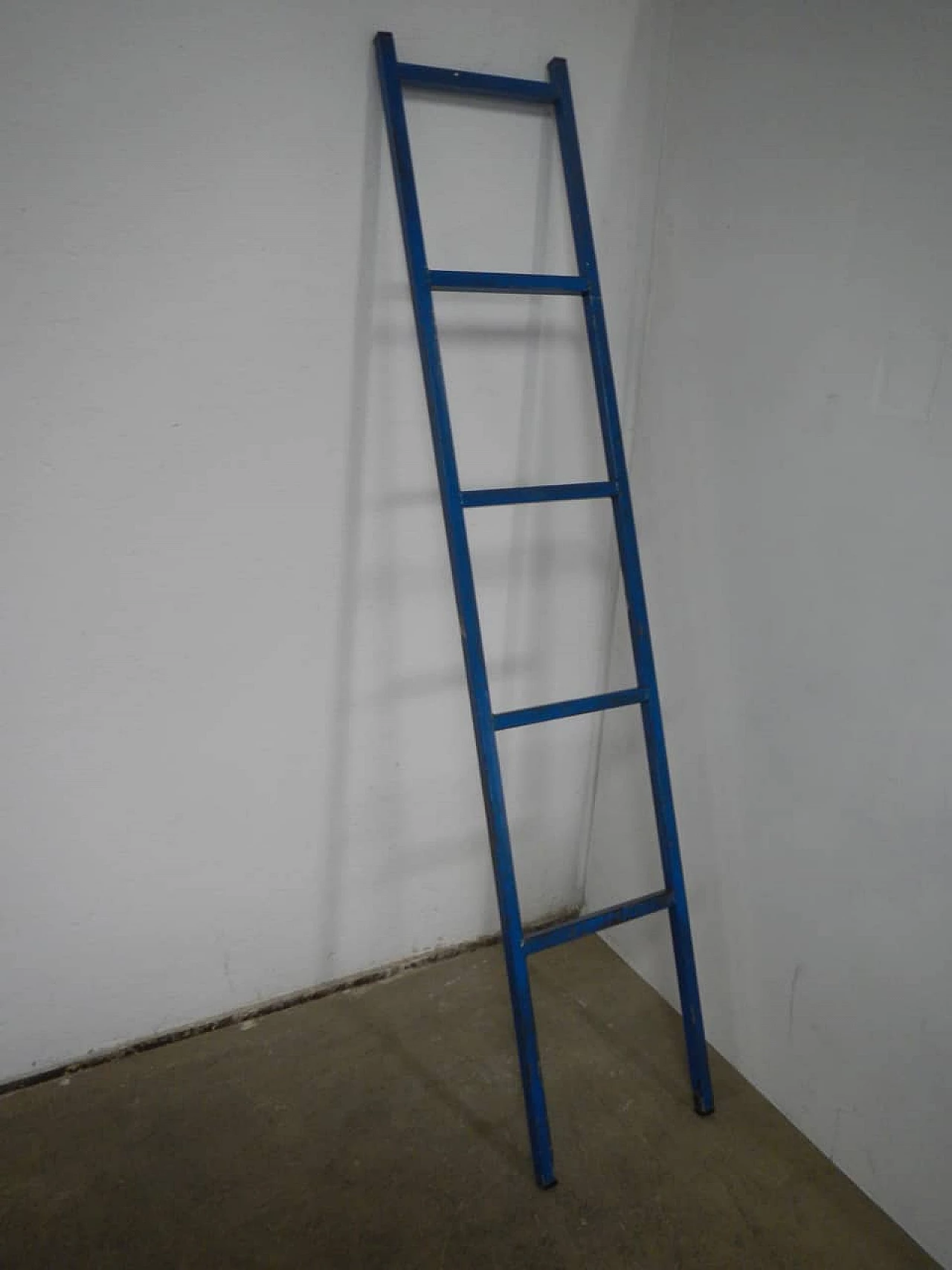 Blue metal industrial ladder, 70s 1365202