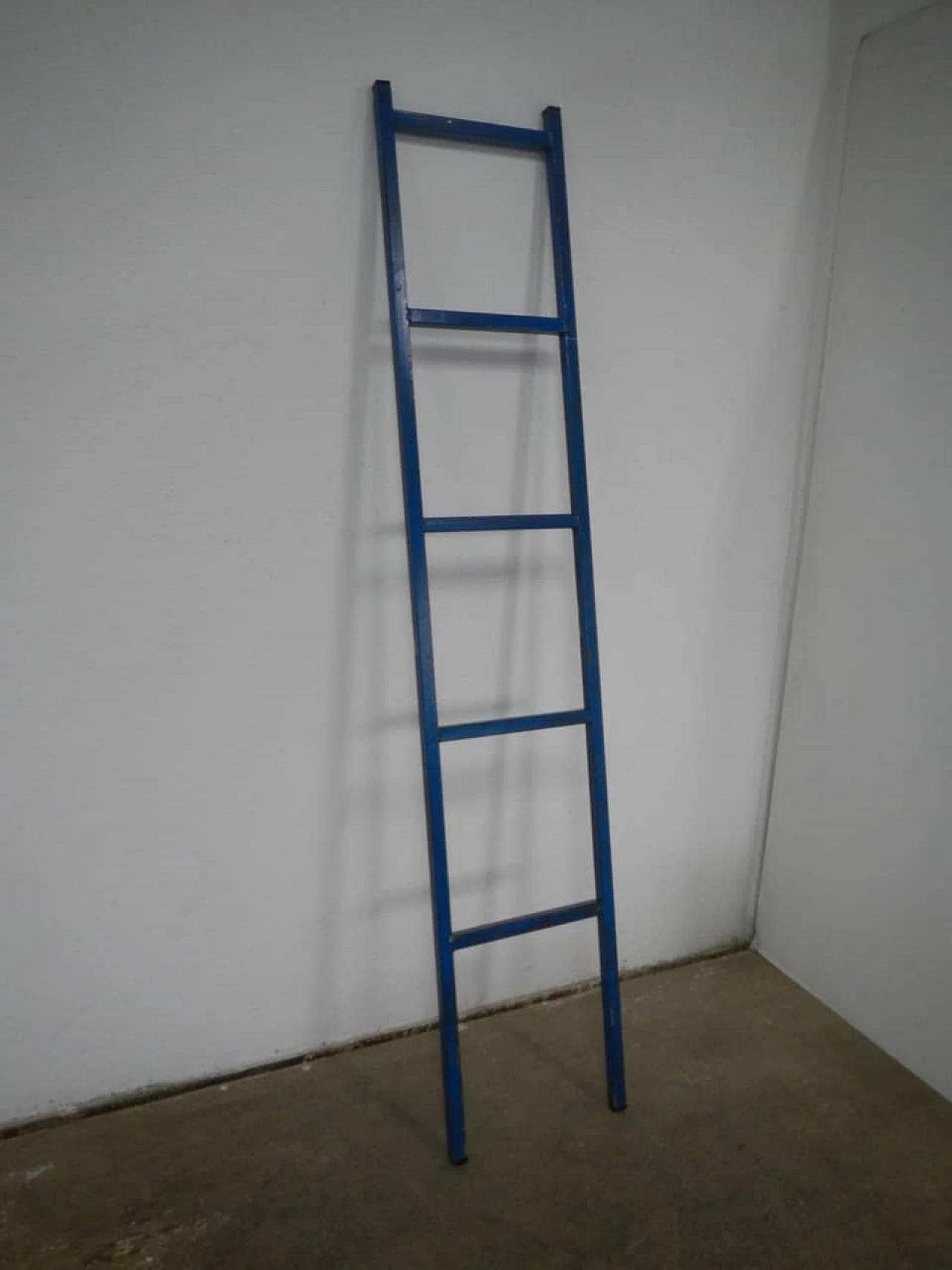 Blue metal industrial ladder, 70s 1365203