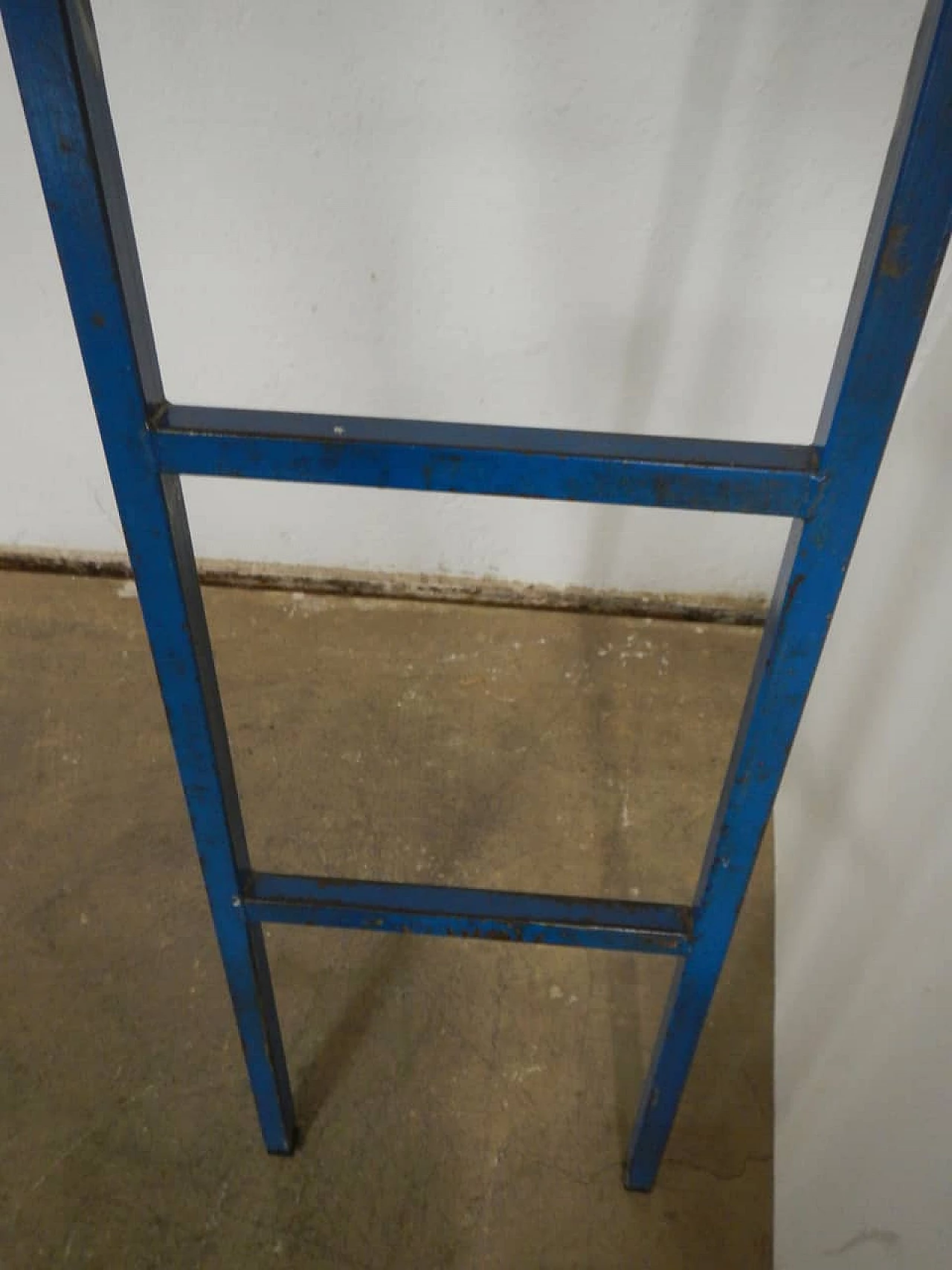 Blue metal industrial ladder, 70s 1365206