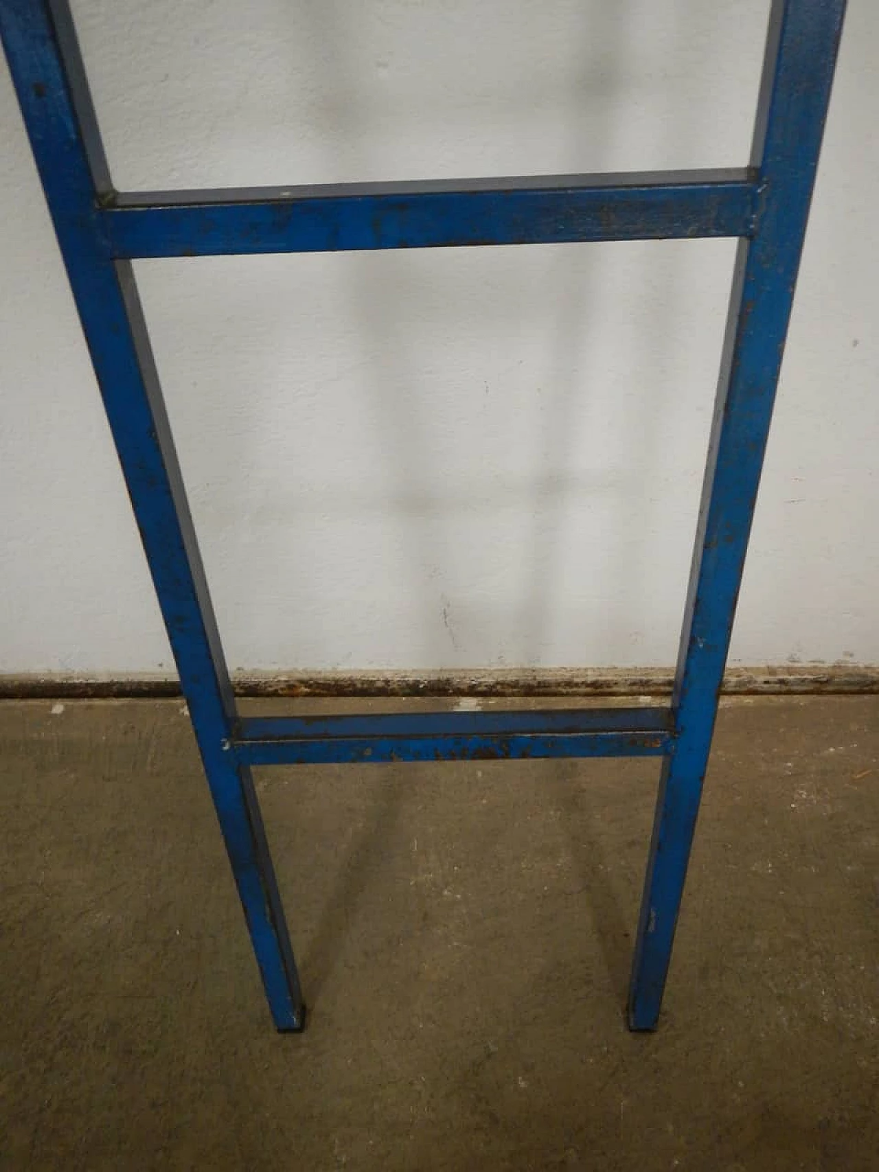 Blue metal industrial ladder, 70s 1365207