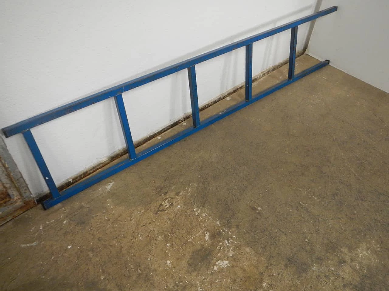 Blue metal industrial ladder, 70s 1365209