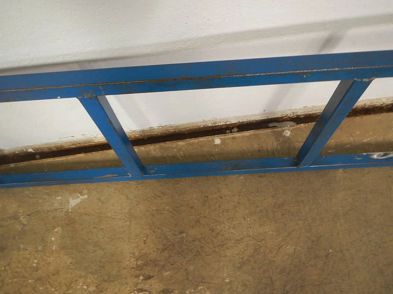 Blue metal industrial ladder, 70s 1365210