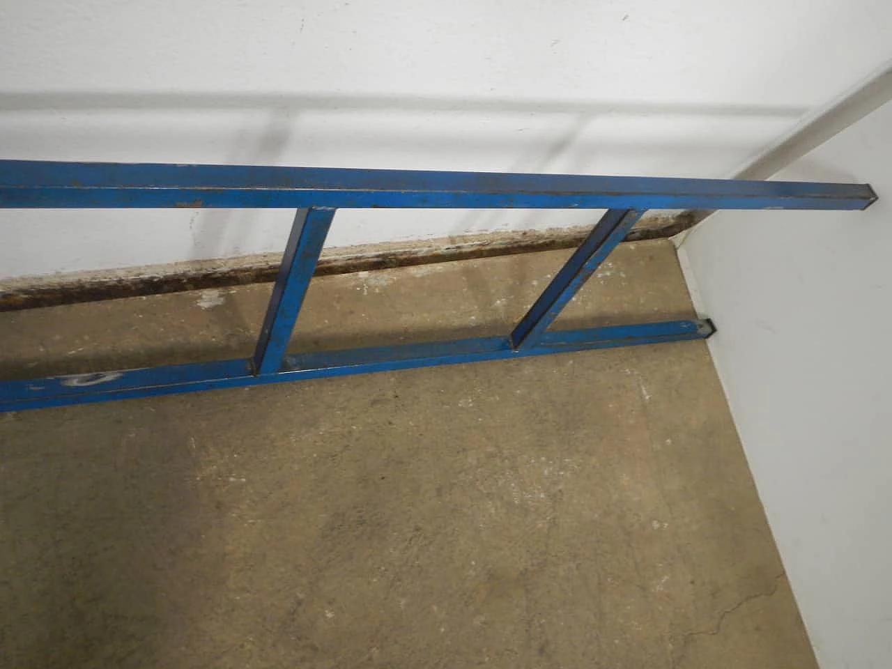 Blue metal industrial ladder, 70s 1365211