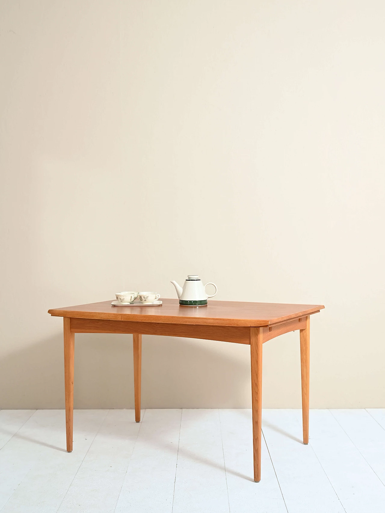 Extendable teak dining table, 1960s 1366123