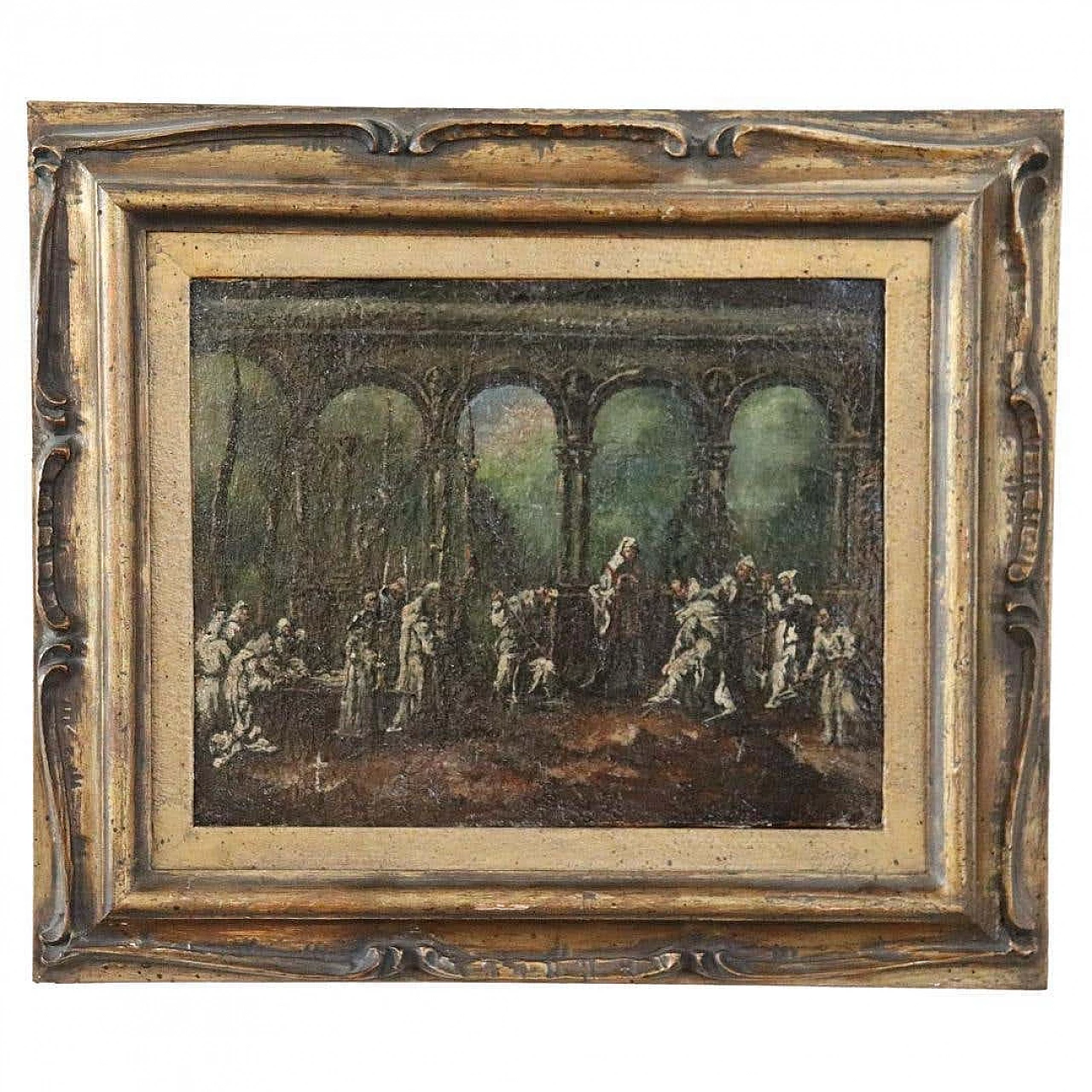 Funeral scene, oil painting, 18th century 1366514