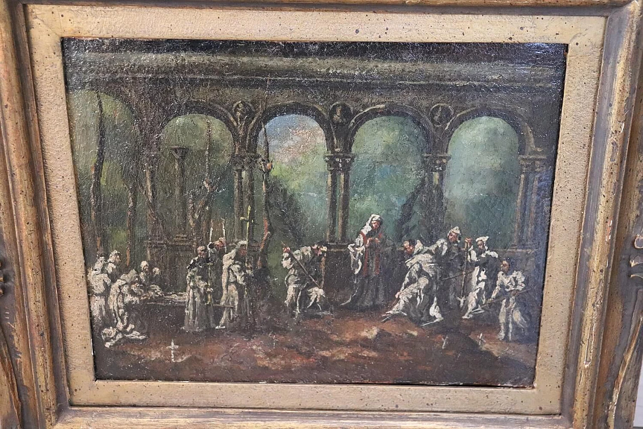 Funeral scene, oil painting, 18th century 1366515