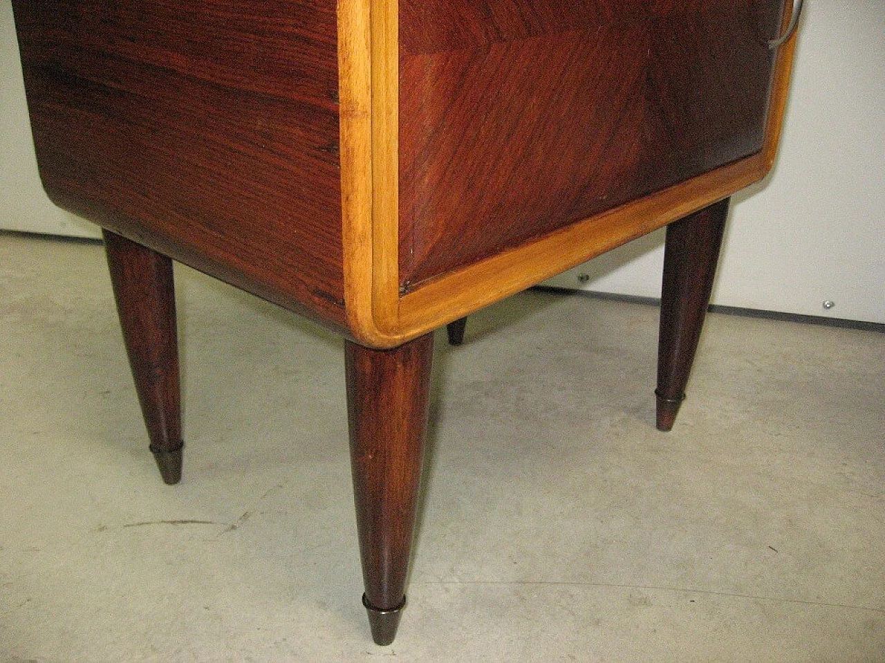 Pair of bedside tables with glass top, 1960s 1366560