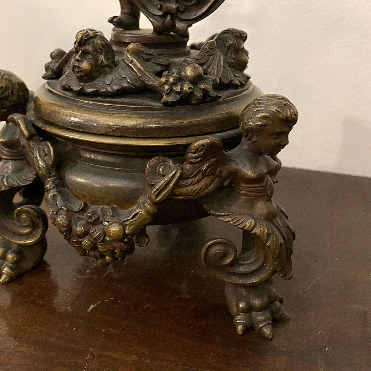 Art Nouveau bronze inkwell by Antonio Pandiani, 19th century 1368988