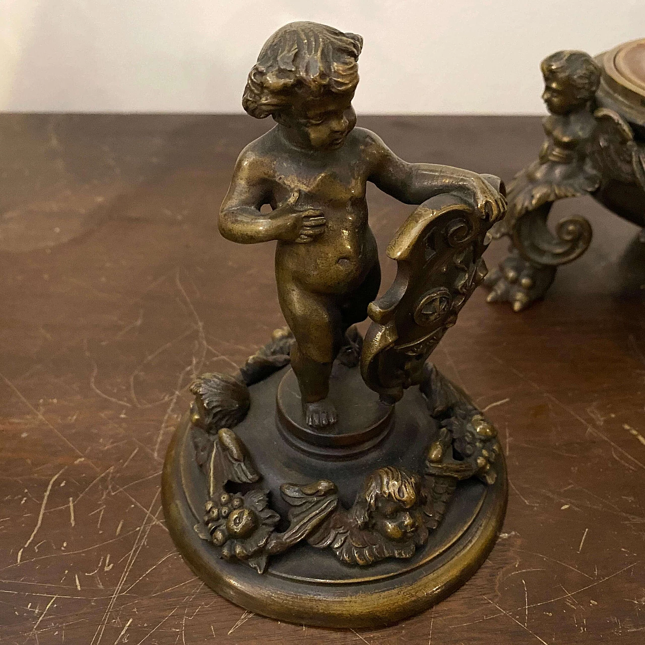 Art Nouveau bronze inkwell by Antonio Pandiani, 19th century 1368991