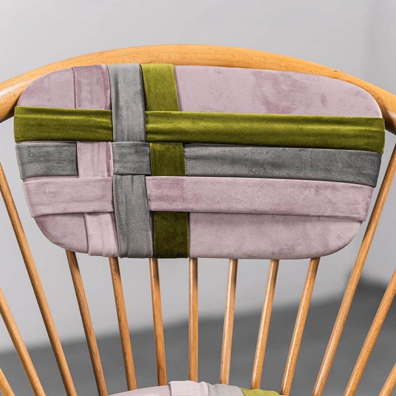 Circle Chair in wood and fabric, 1960s 1370684