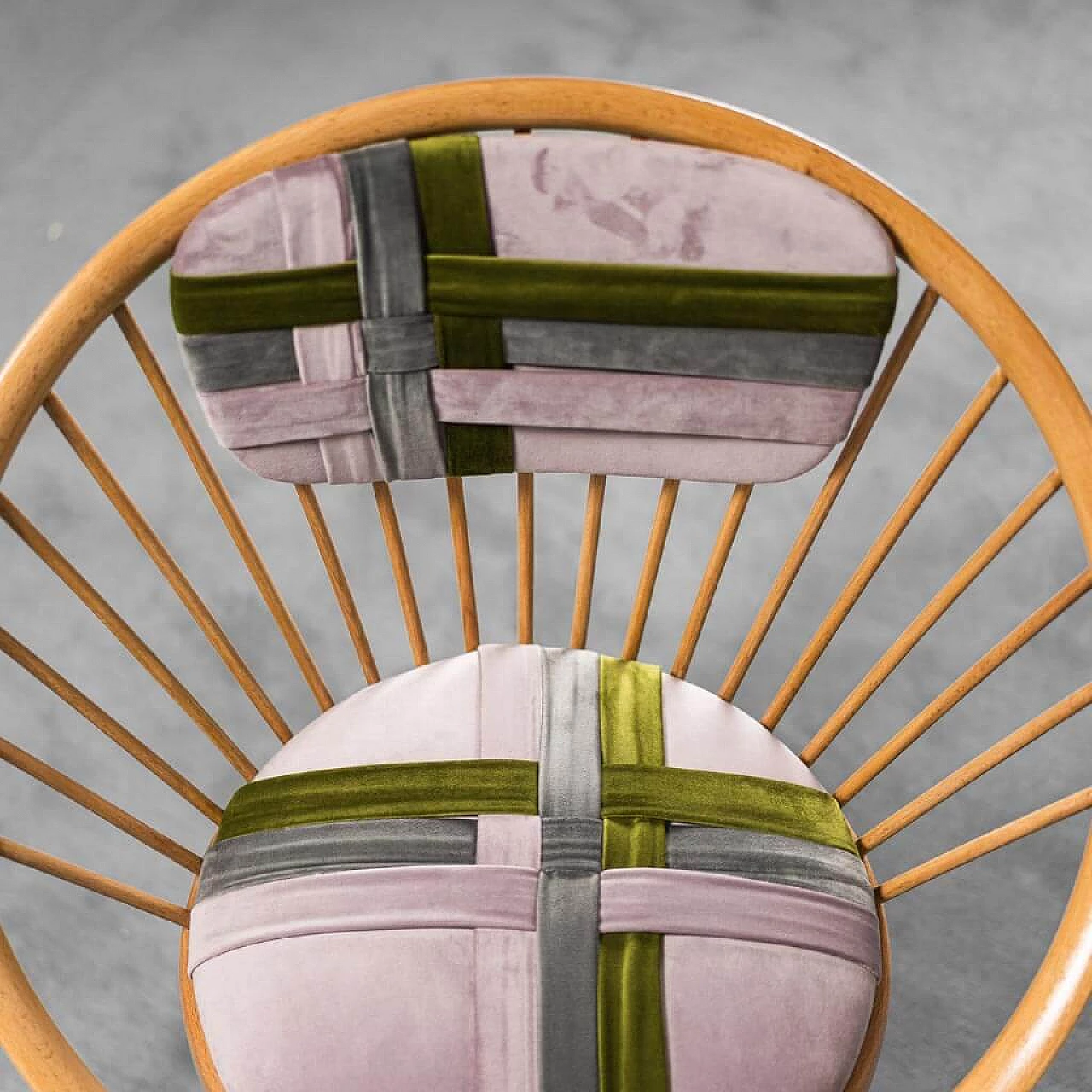 Circle Chair in wood and fabric, 1960s 1370688