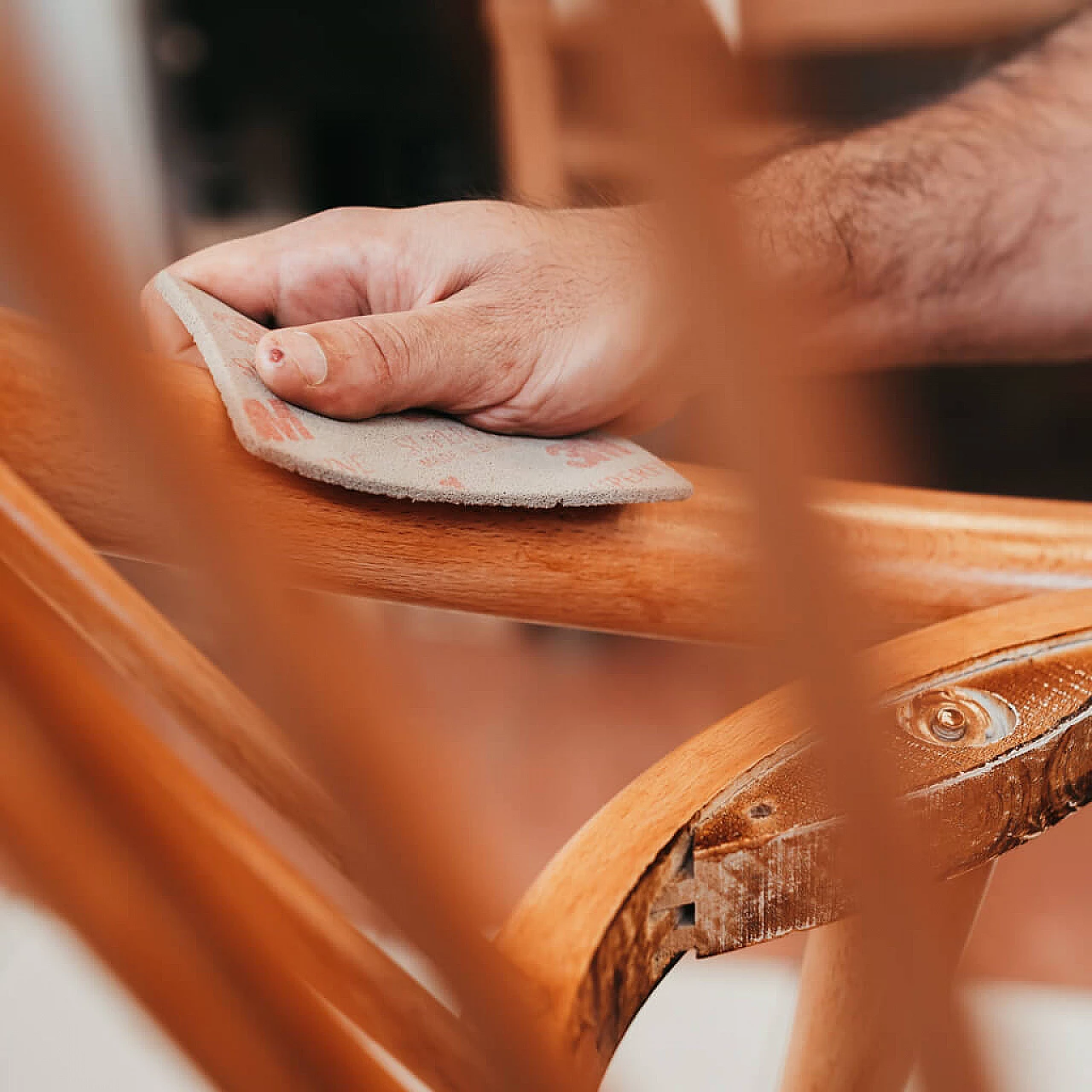 Circle Chair in wood and fabric, 1960s 1370692