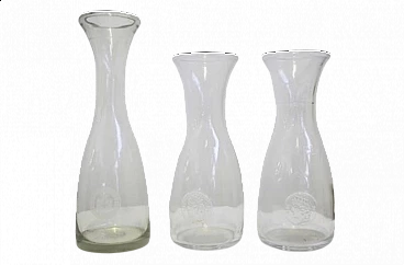 Glass wine jugs, 1950s