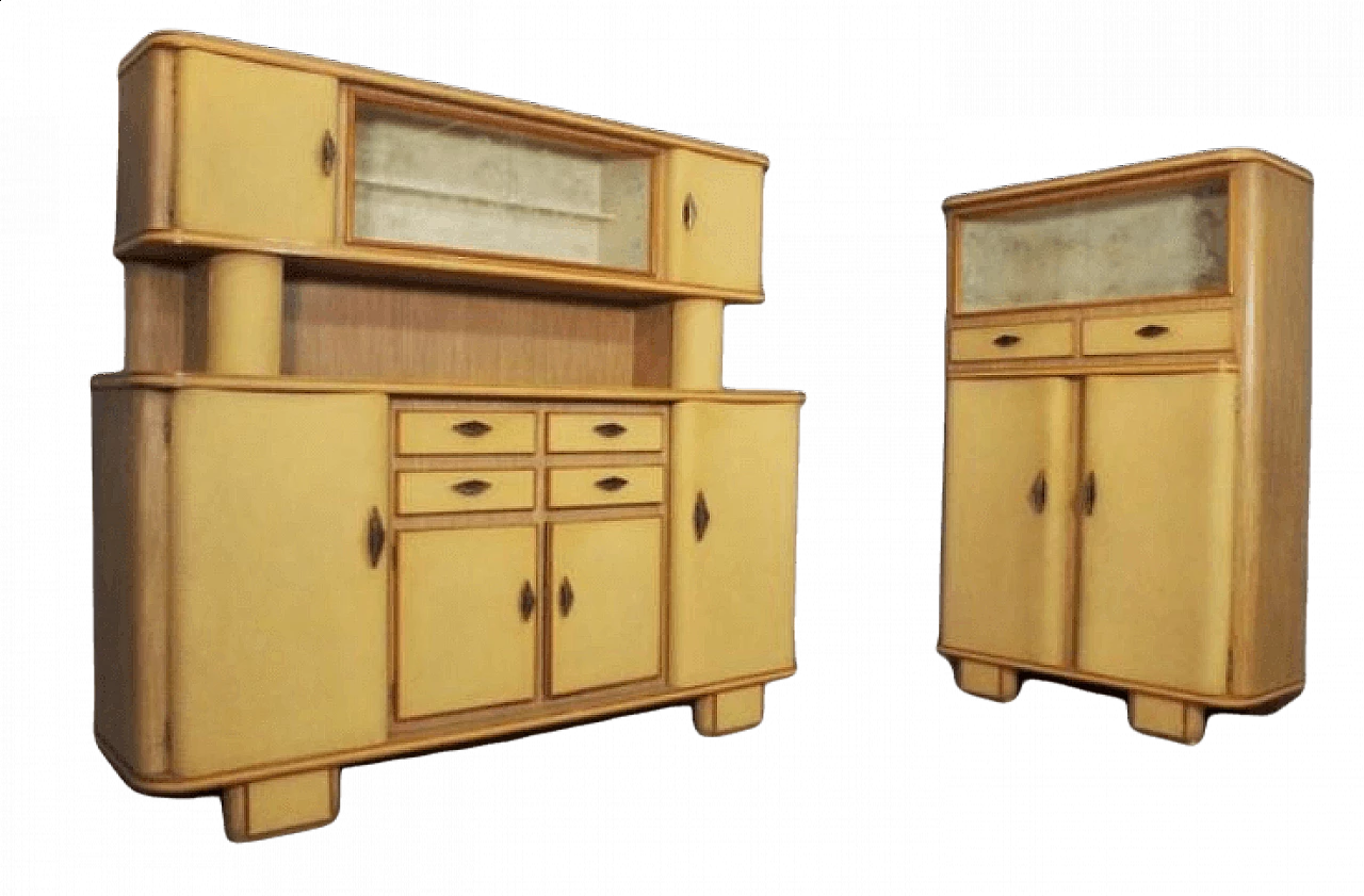 Pair of beech sideboards, 1950s 1371990