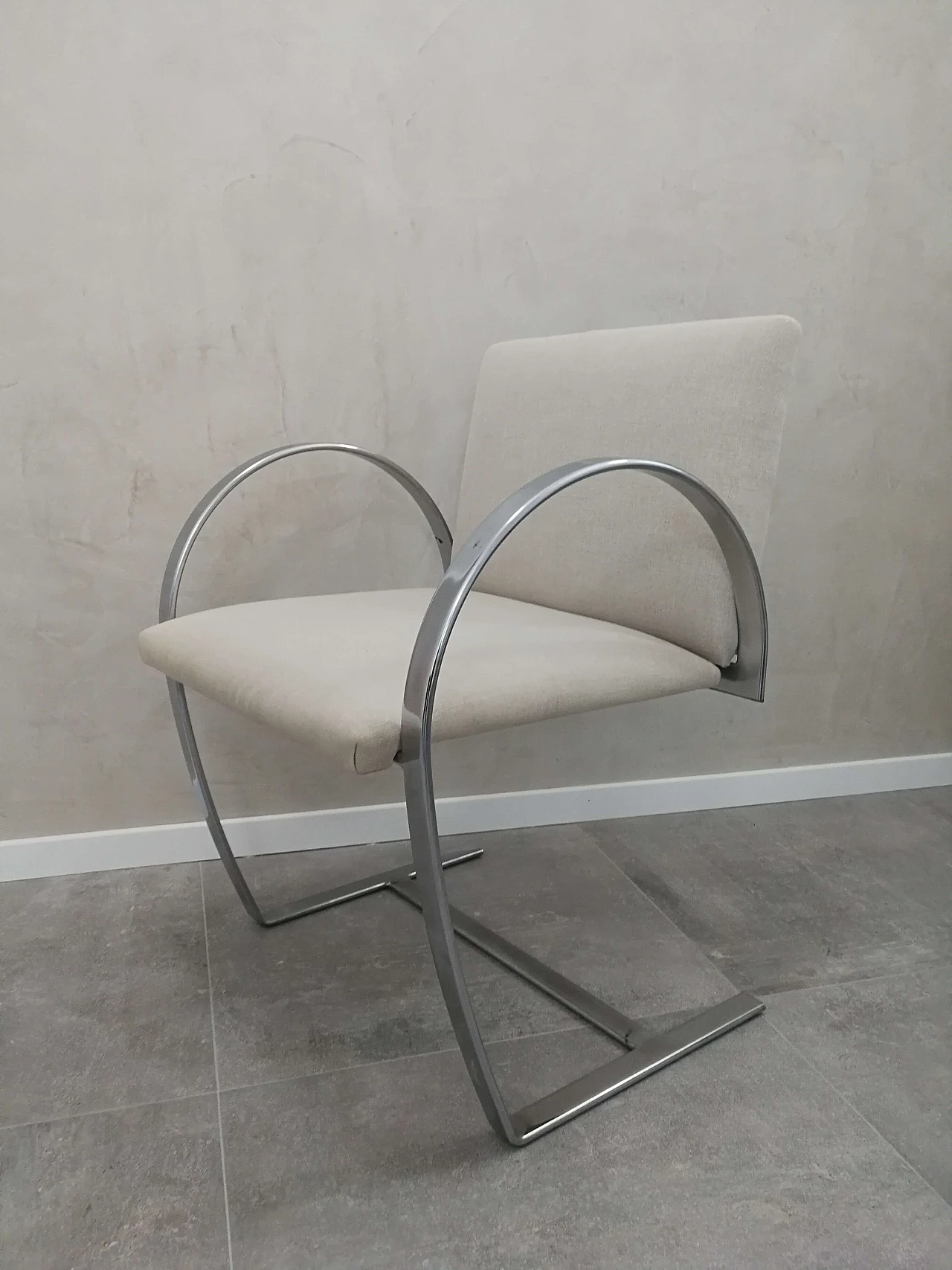 Pair of steel and fabric chairs, 1960s 1372091