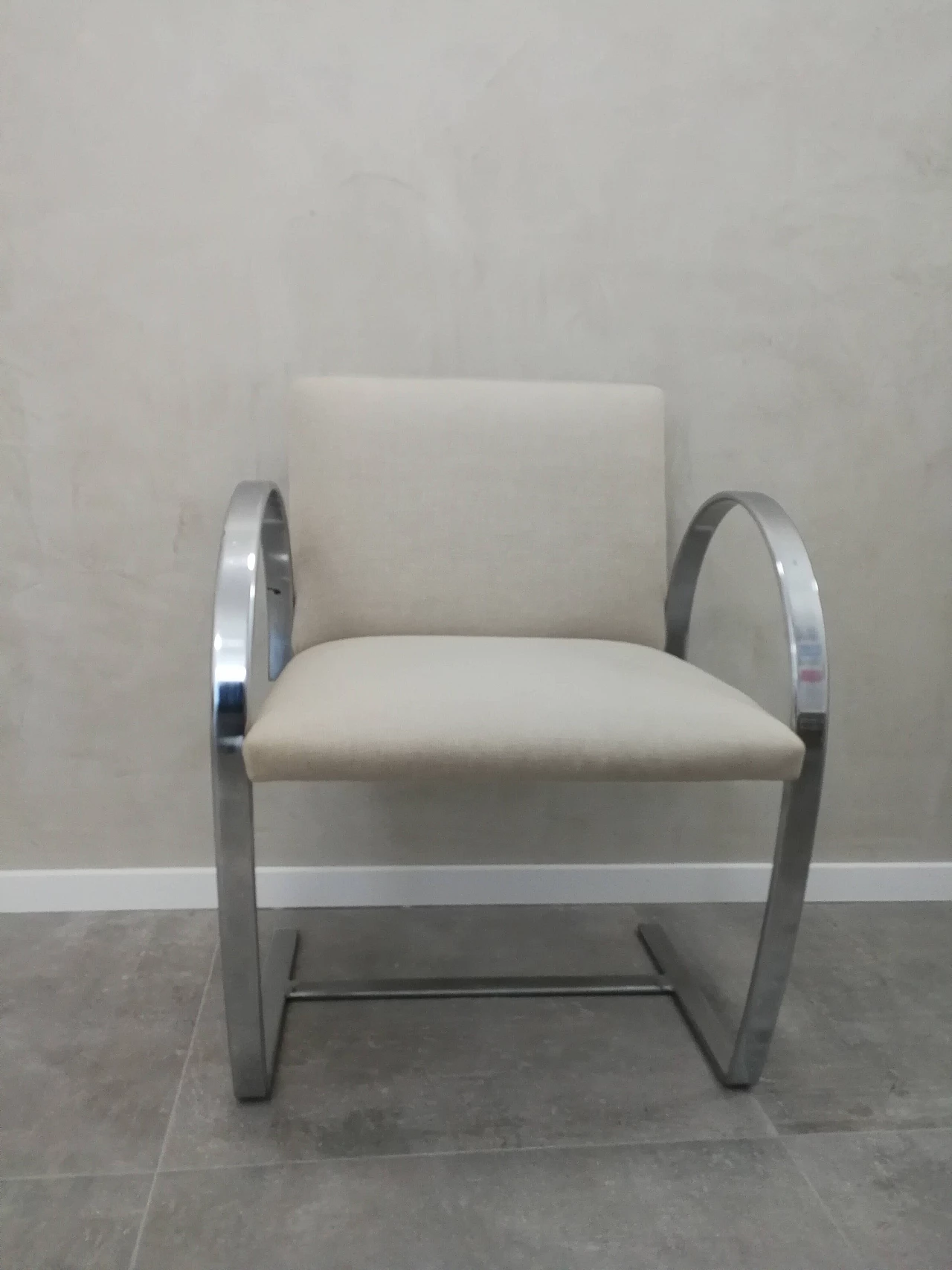 Pair of steel and fabric chairs, 1960s 1372092