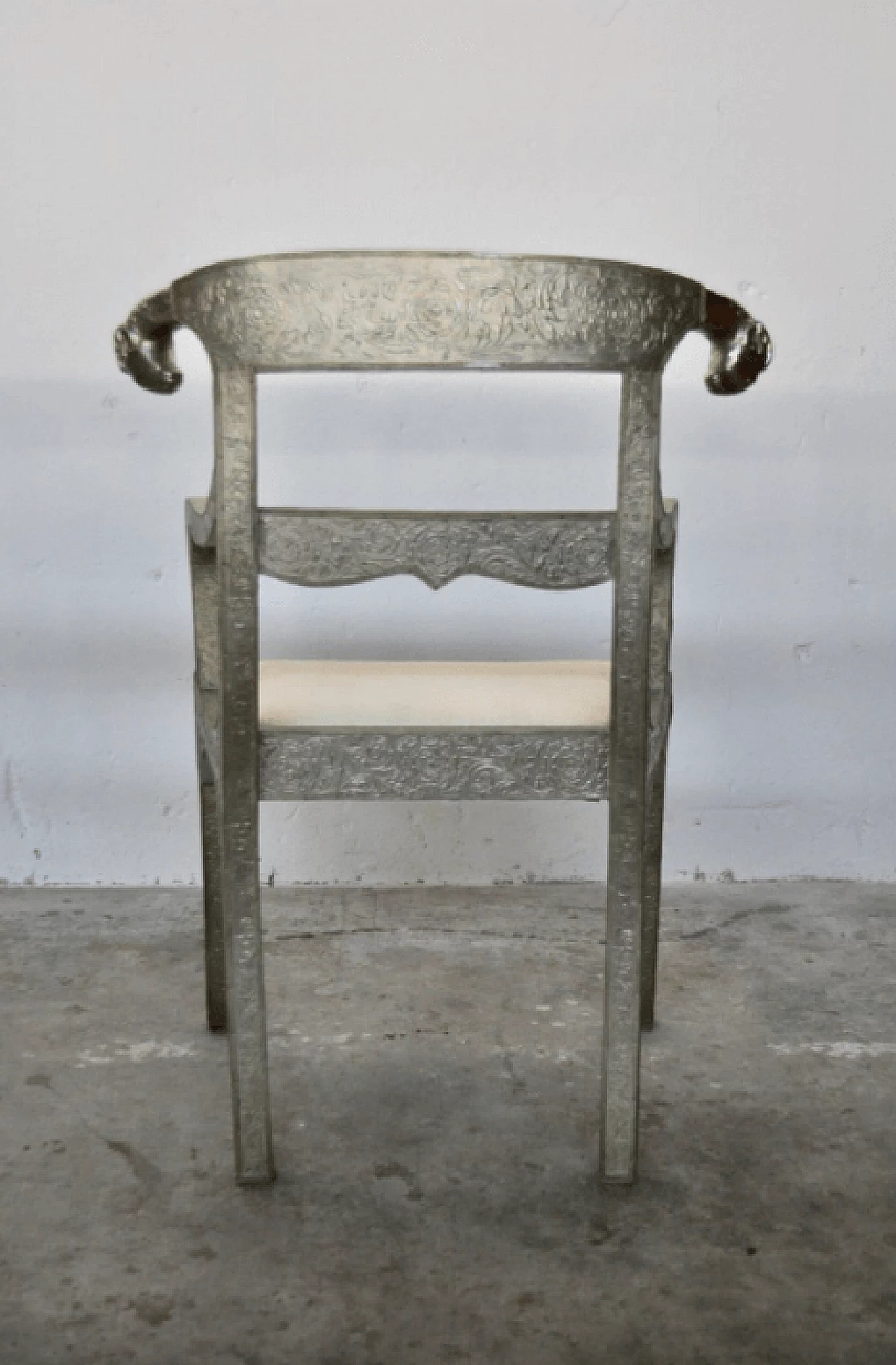 3 Silver armchairs, 1980s 1373333