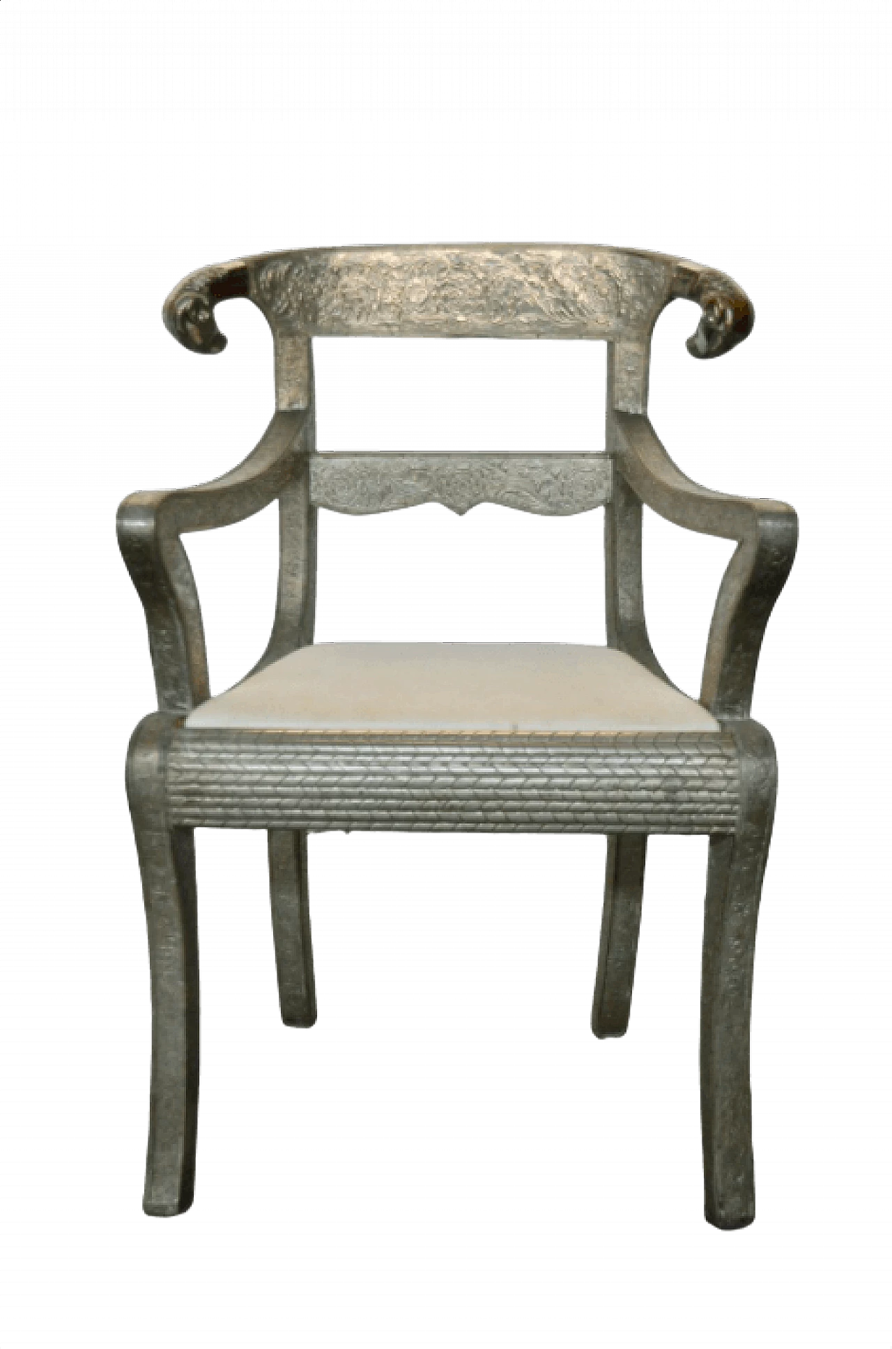 3 Silver armchairs, 1980s 1373353