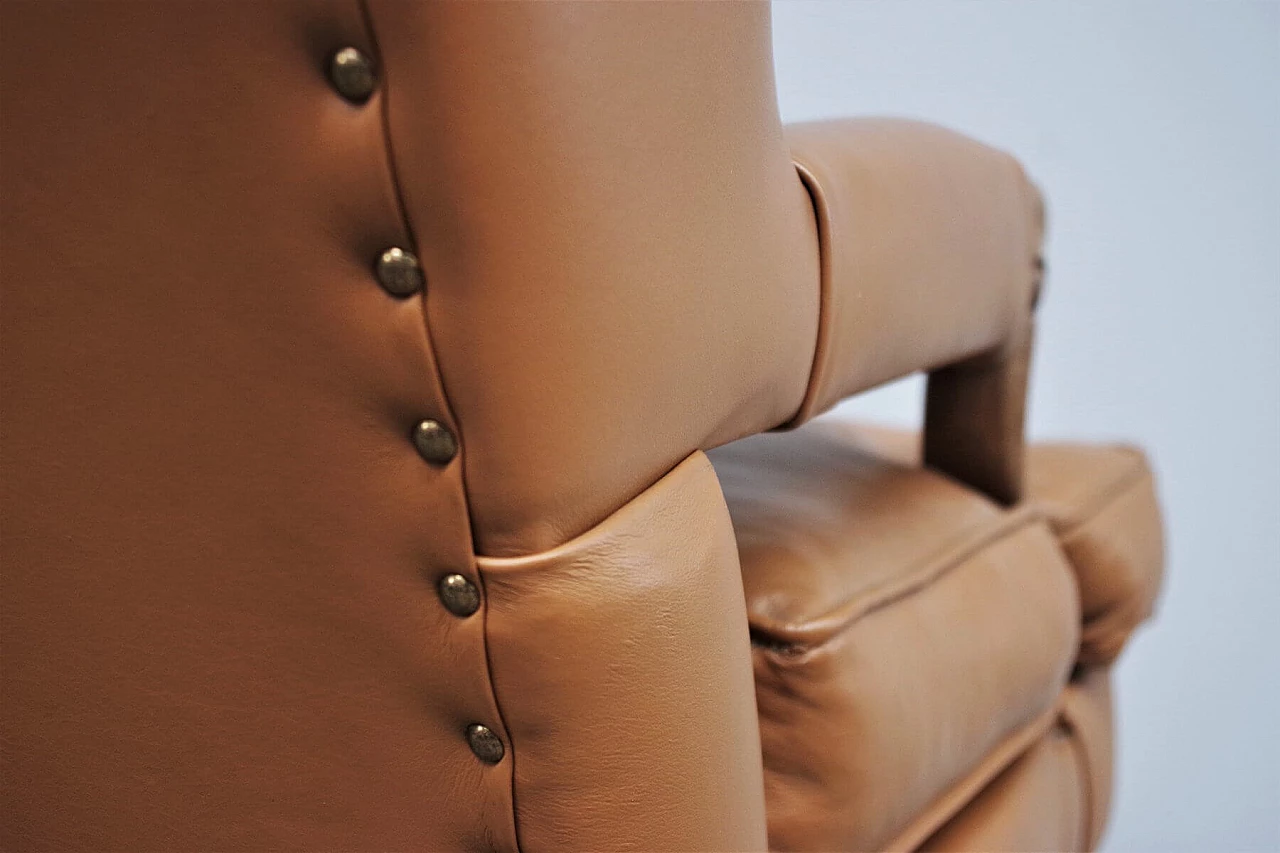 Adjustable leather office armchair, 1980s 1374066