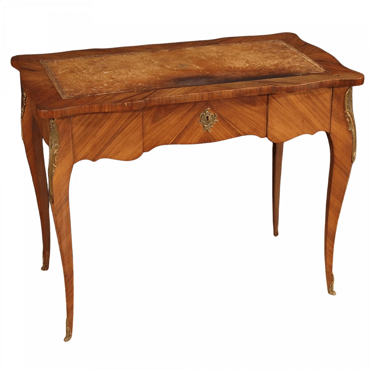 French writing desk in walnut and bois de rose in Louis XV style 1374673