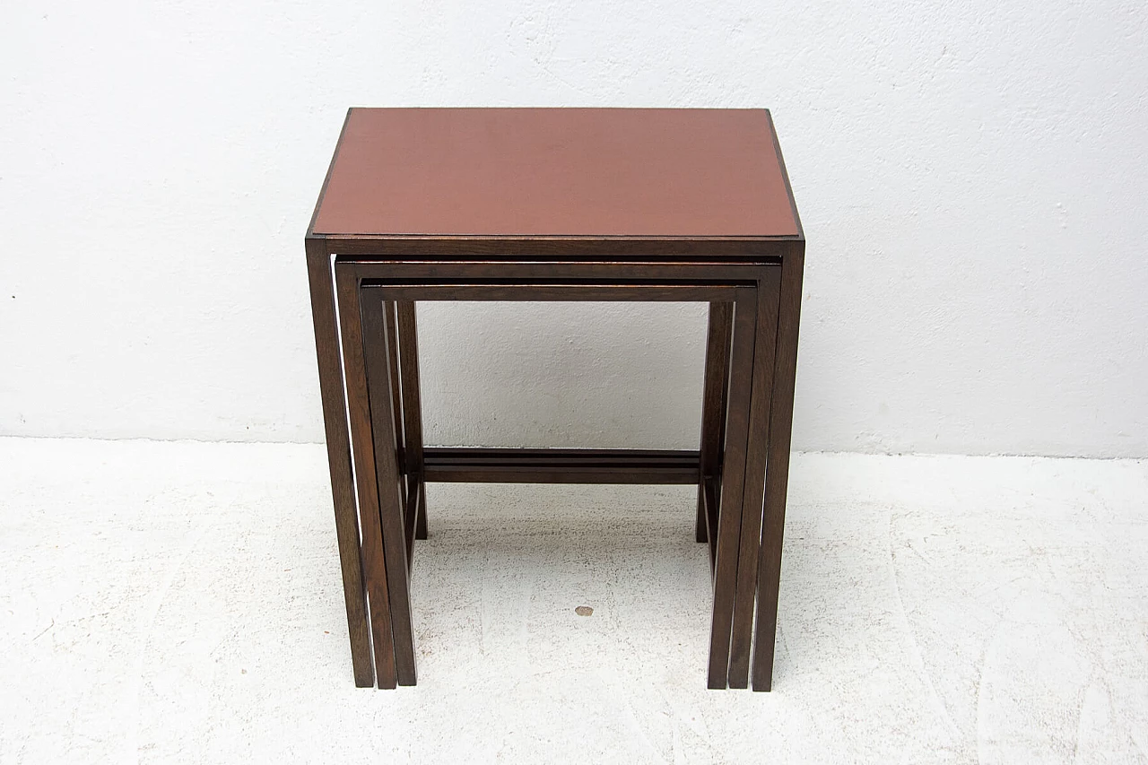 3 Interlocking side tables H-50 by Jindrich Halabala, 1950s 1377634