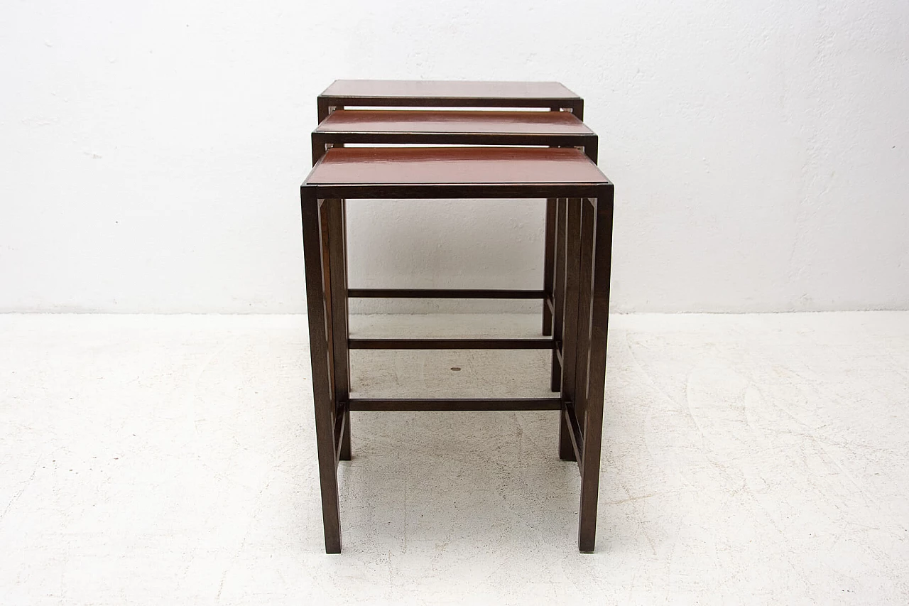 3 Interlocking side tables H-50 by Jindrich Halabala, 1950s 1377639