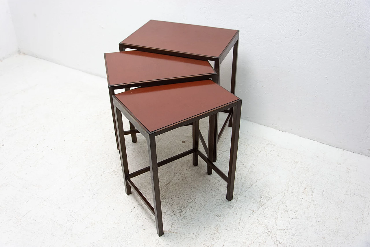 3 Interlocking side tables H-50 by Jindrich Halabala, 1950s 1377644