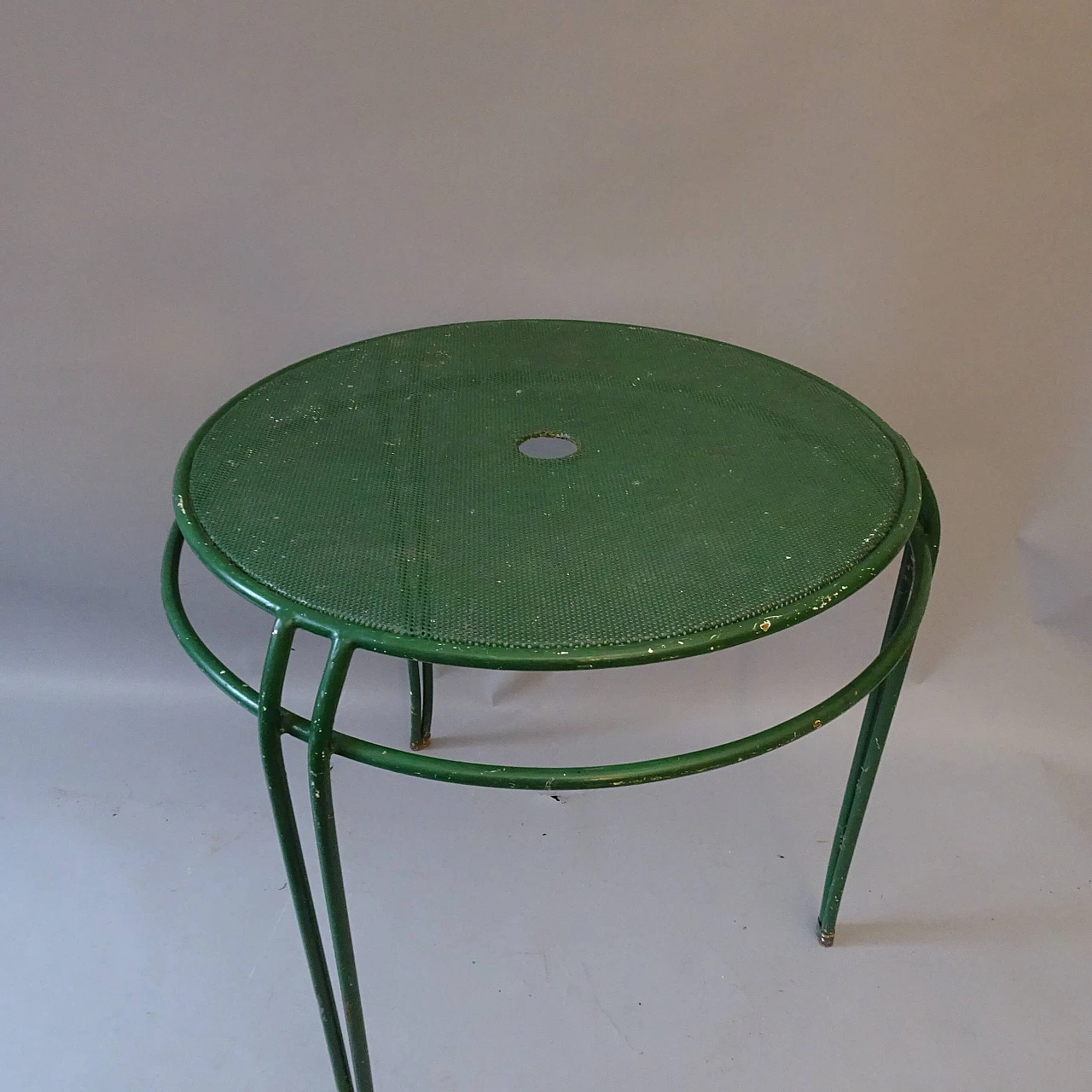 Green iron garden table, 1950s 1378211