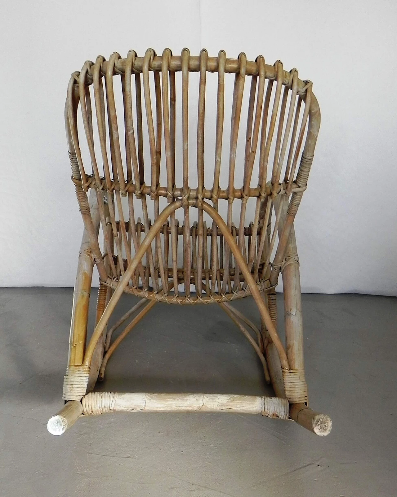 Bamboo rocking chair, 1960s 1380392