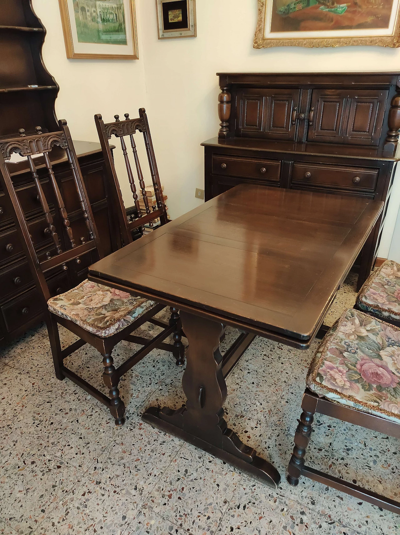 English colonial-style extending table by Ercol, 1950s 1380955