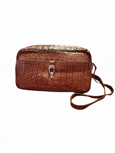 Crocodile bag with shoulder strap, 1980s