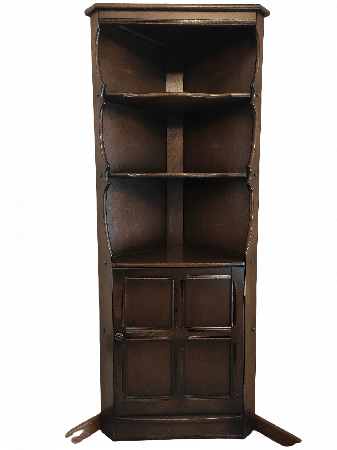 English corner cabinet in wood by Ercol, 1940s 1381737