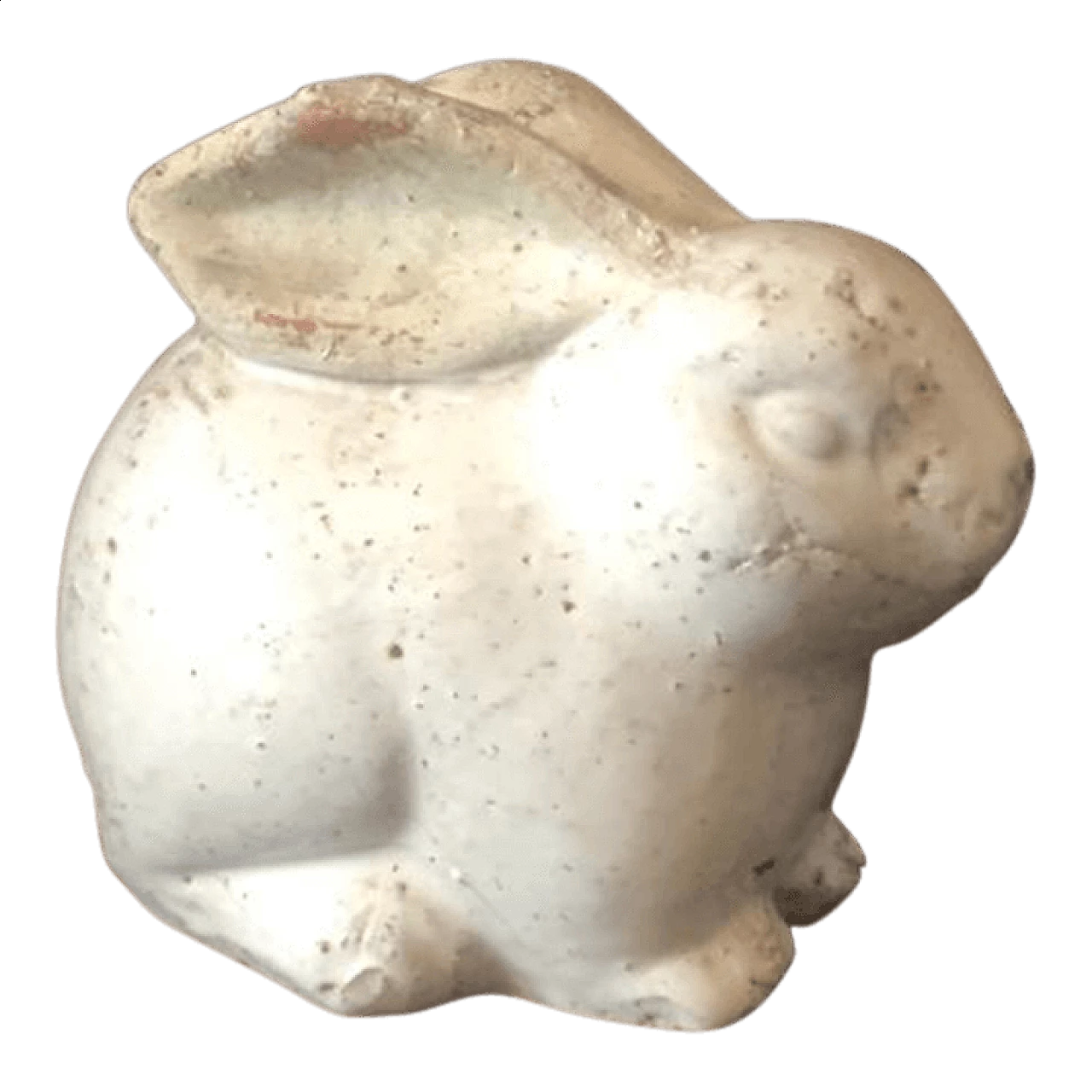 White glazed terracotta bunny, 1940s 1381926